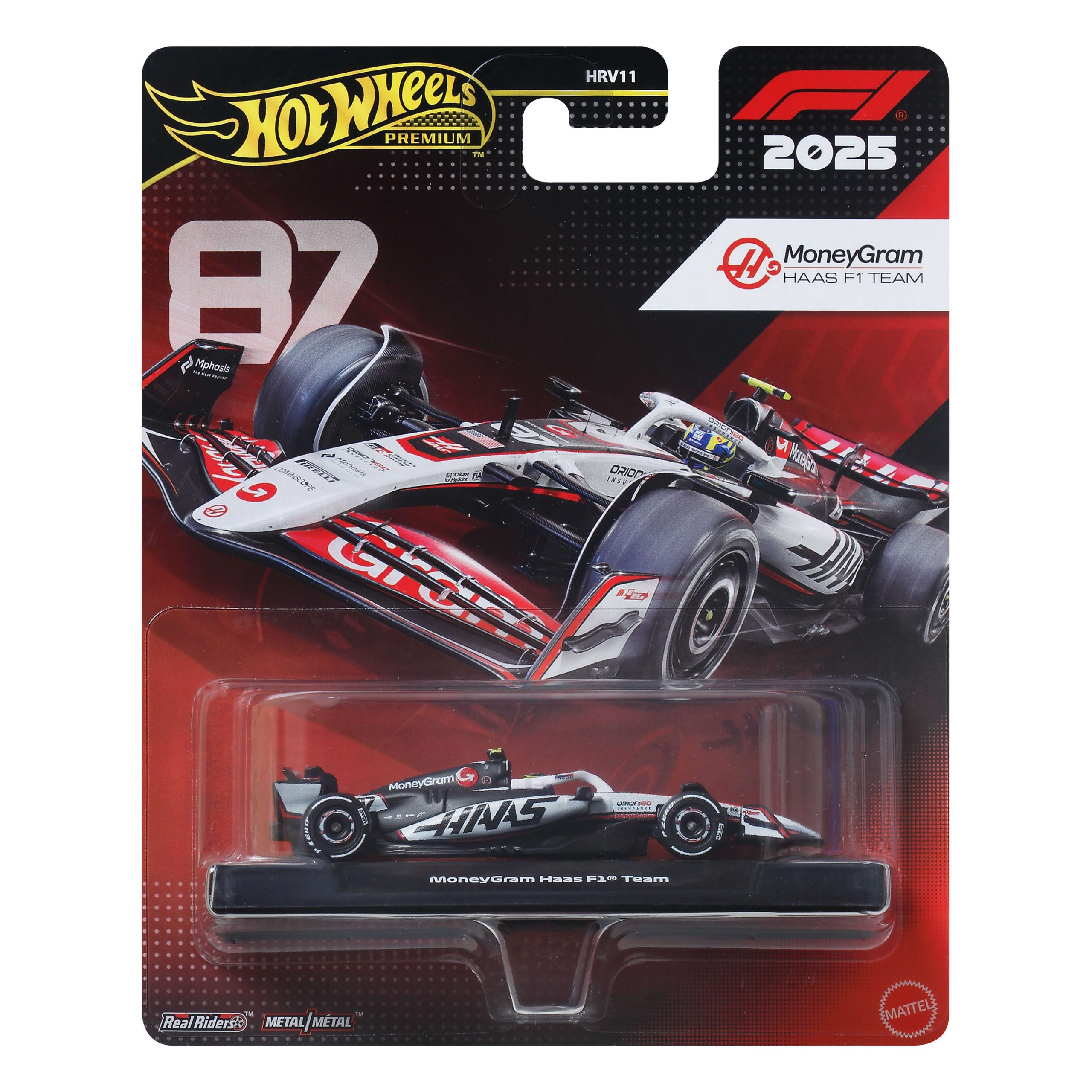Hot Wheels Premium 2025 Formula 1? MoneyGram Haas Team #87