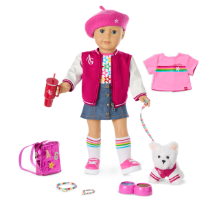Truly Me? 18-inch Doll #105. Puppy. Mini Backpack & Accessories AG? Star Squad Bundle