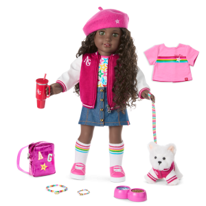 Truly Me? 18-inch Doll #127. Puppy. Mini Backpack & Accessories AG? Star Squad Bundle