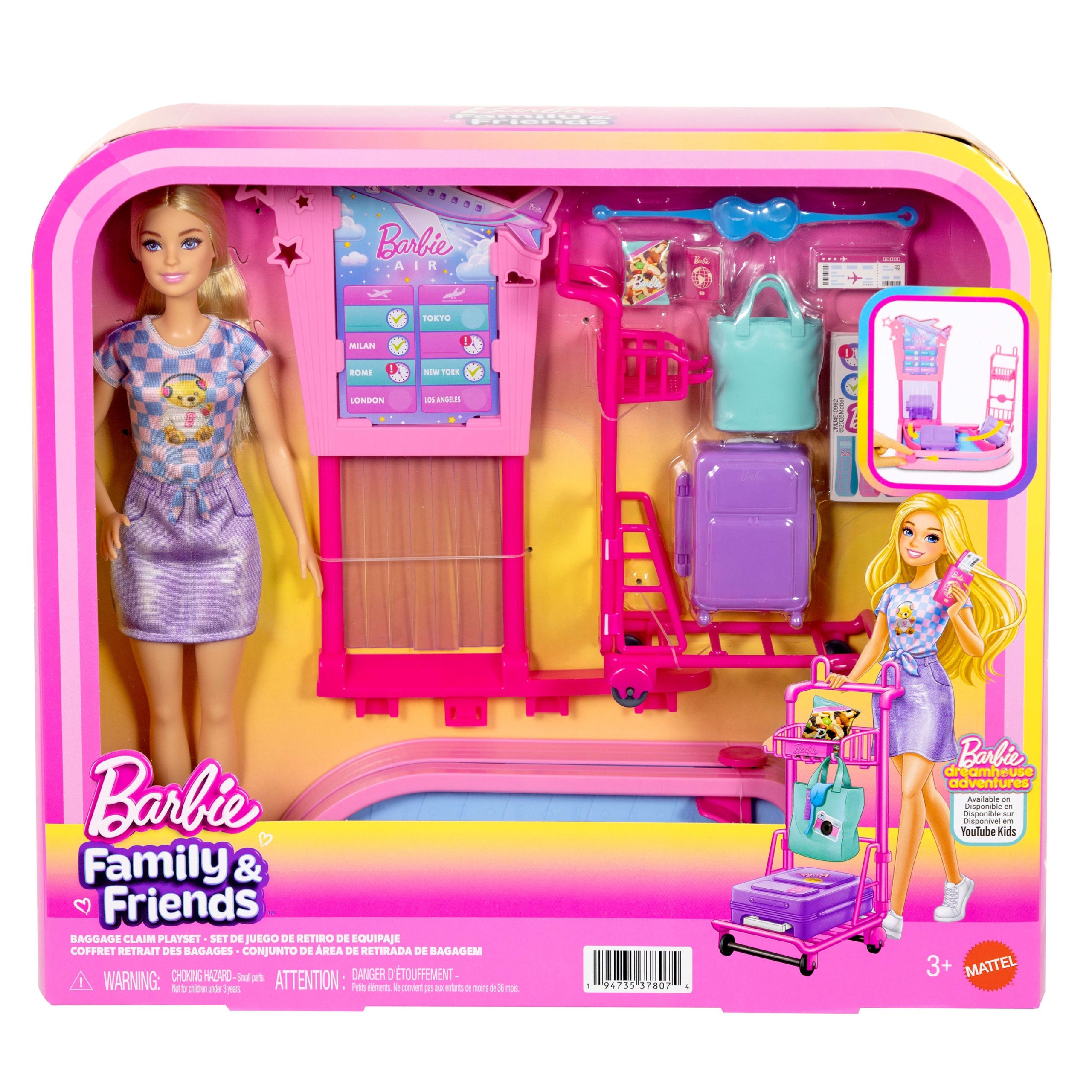 Barbie Family Set de Juego Set de Juego con Mu?eca Aventuras de Viaje - Image 5