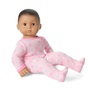 Bitty Baby? Doll #5 with dark-brown hair in Pastel Pink