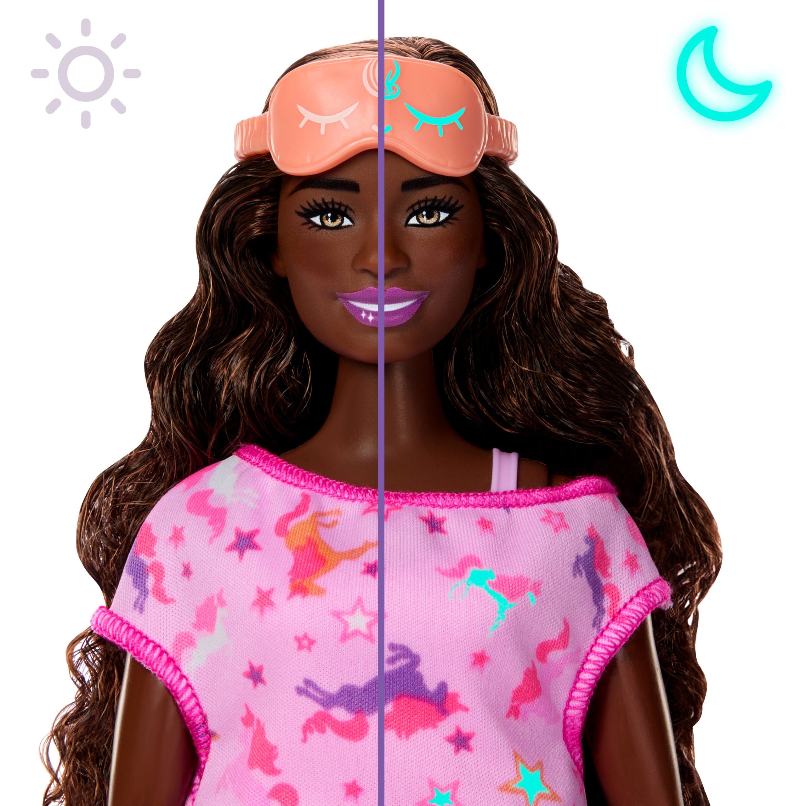 Barbie Party Unboxed Sleepover Reveal Series Pink Pajama Doll & Accessories With 7 Surprises - Image 2
