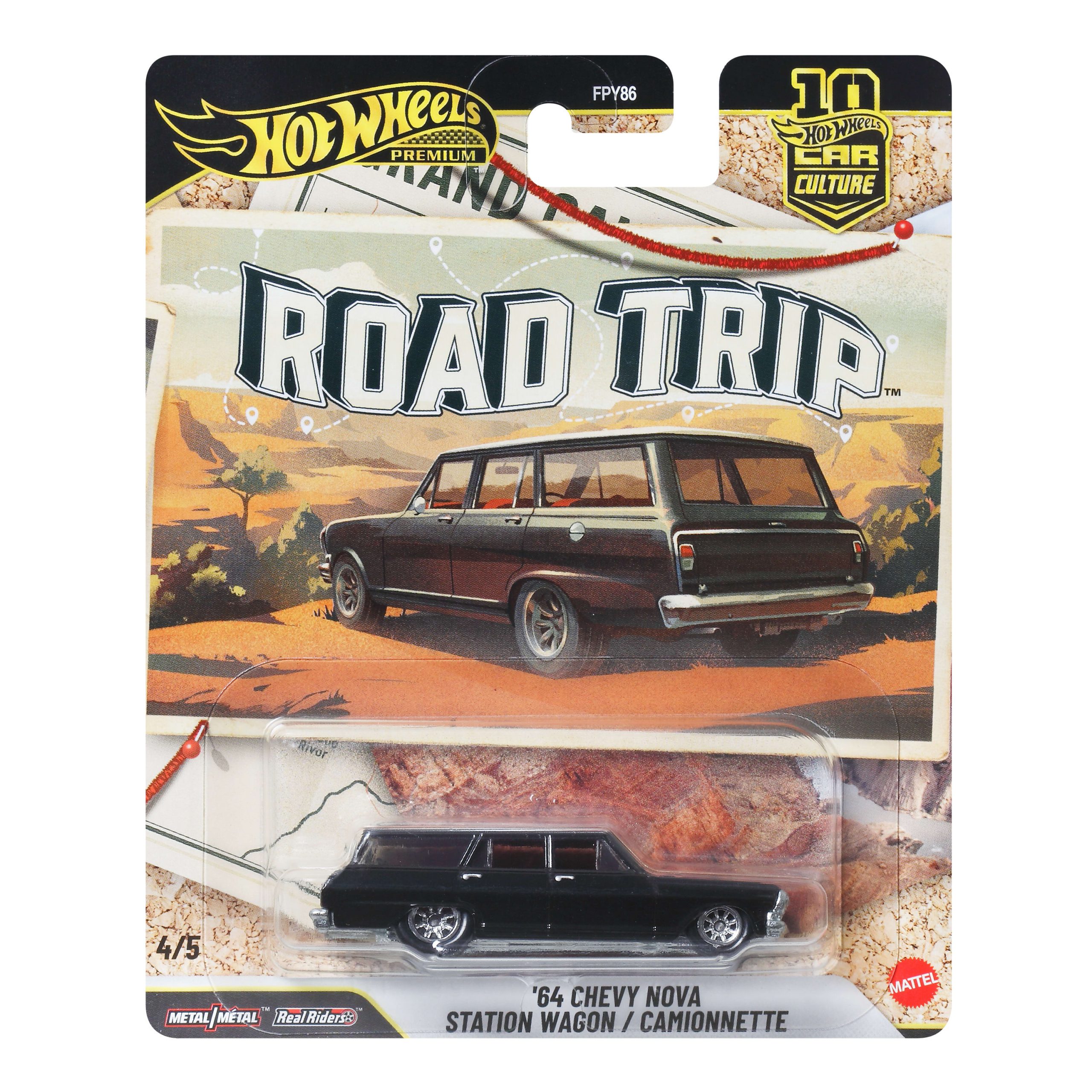 Hot Wheels Collector Ve??culo de Cole??o Carro Cultura Automotiva 64 Chevy Wagon