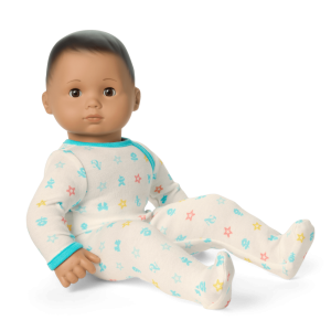 Bitty Baby? Doll #5 with dark-brown hair in Pastel Blue