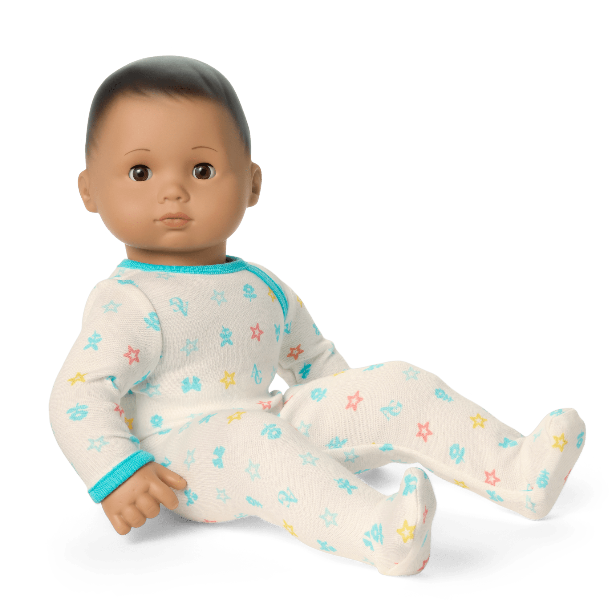 Bitty Baby? Doll #5 with dark-brown hair in Pastel Blue