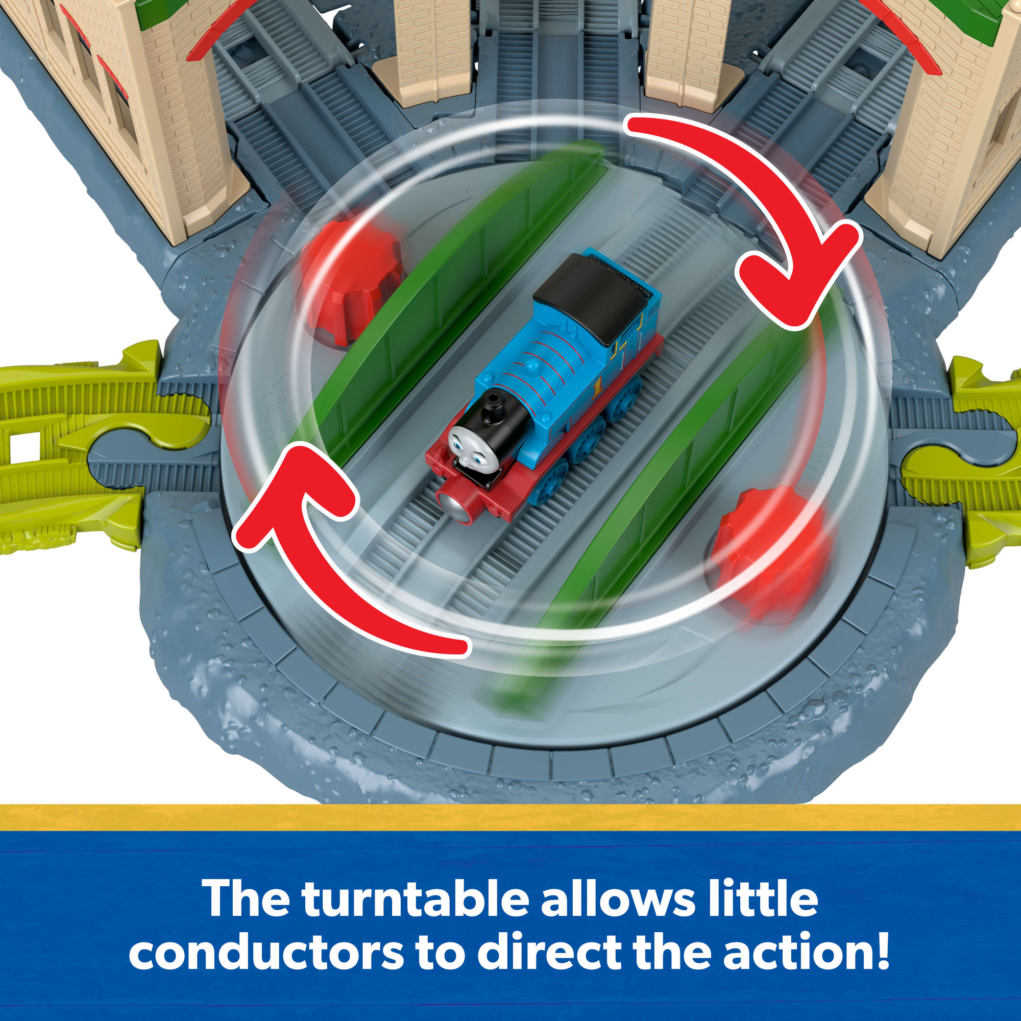 Thomas & Friends Explorin' Tidmouth Sheds Track Set By Fisher-Price. With Engine & Helicopter - Image 3