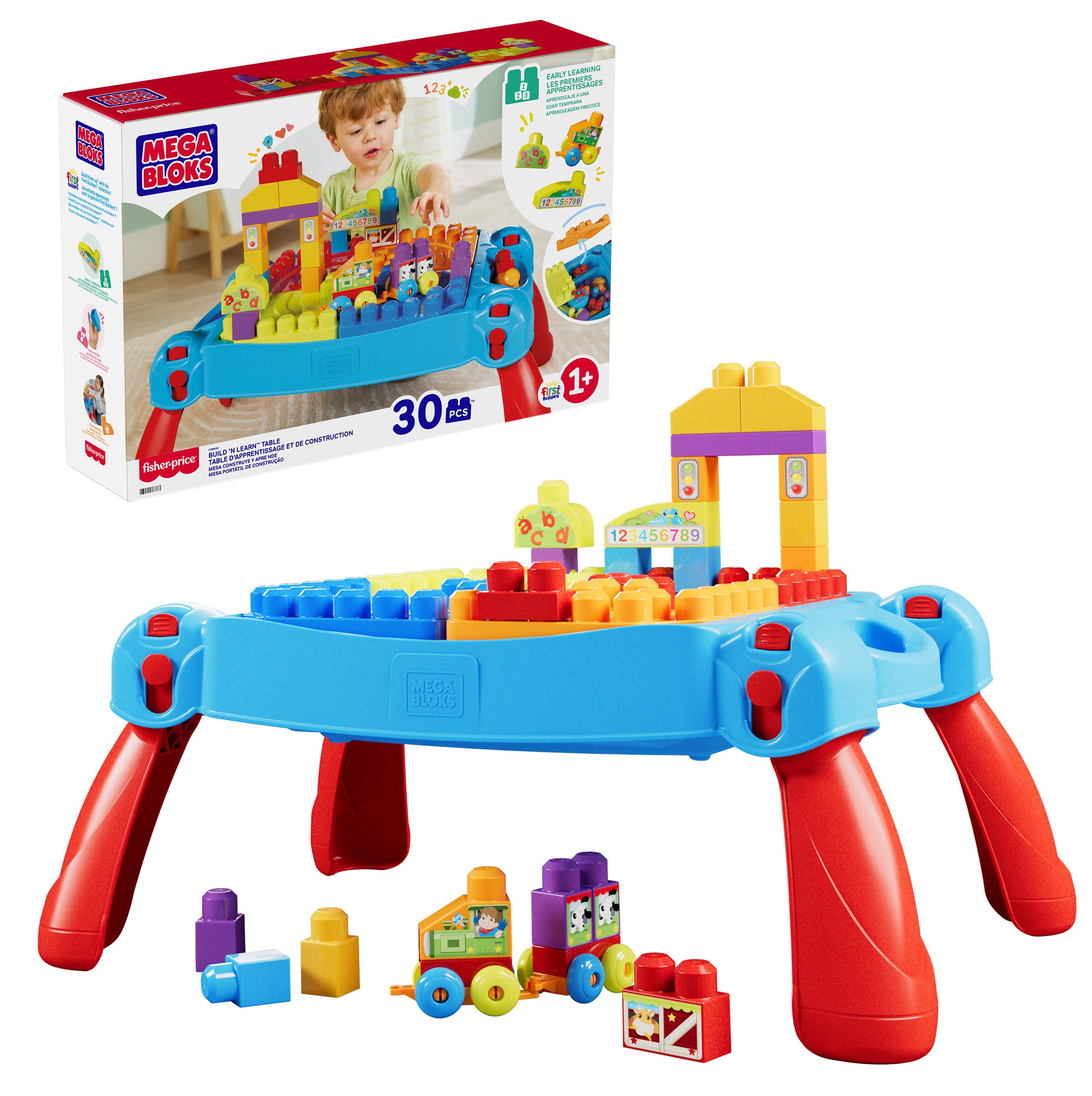 Mega Bloks Jogo de Constru??o Mesa Construa e Aprenda!