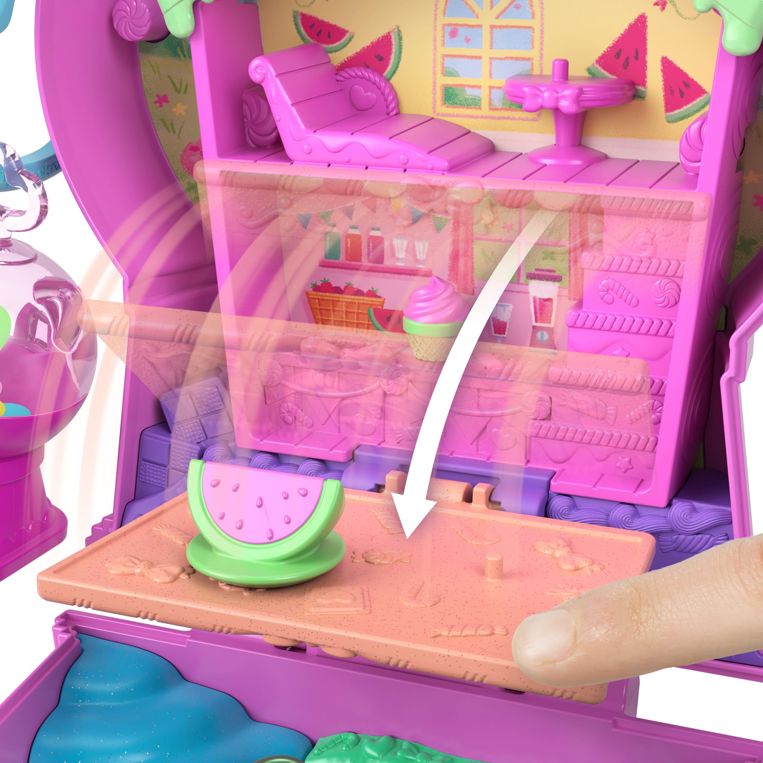 Polly Pocket Conjunto de Brinquedo Compacto Gatinho M??quina de Chicletes - Image 4