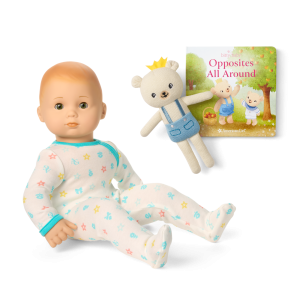Bitty Baby? Doll #6 in Pastel Blue + Bear Friend & Board Book
