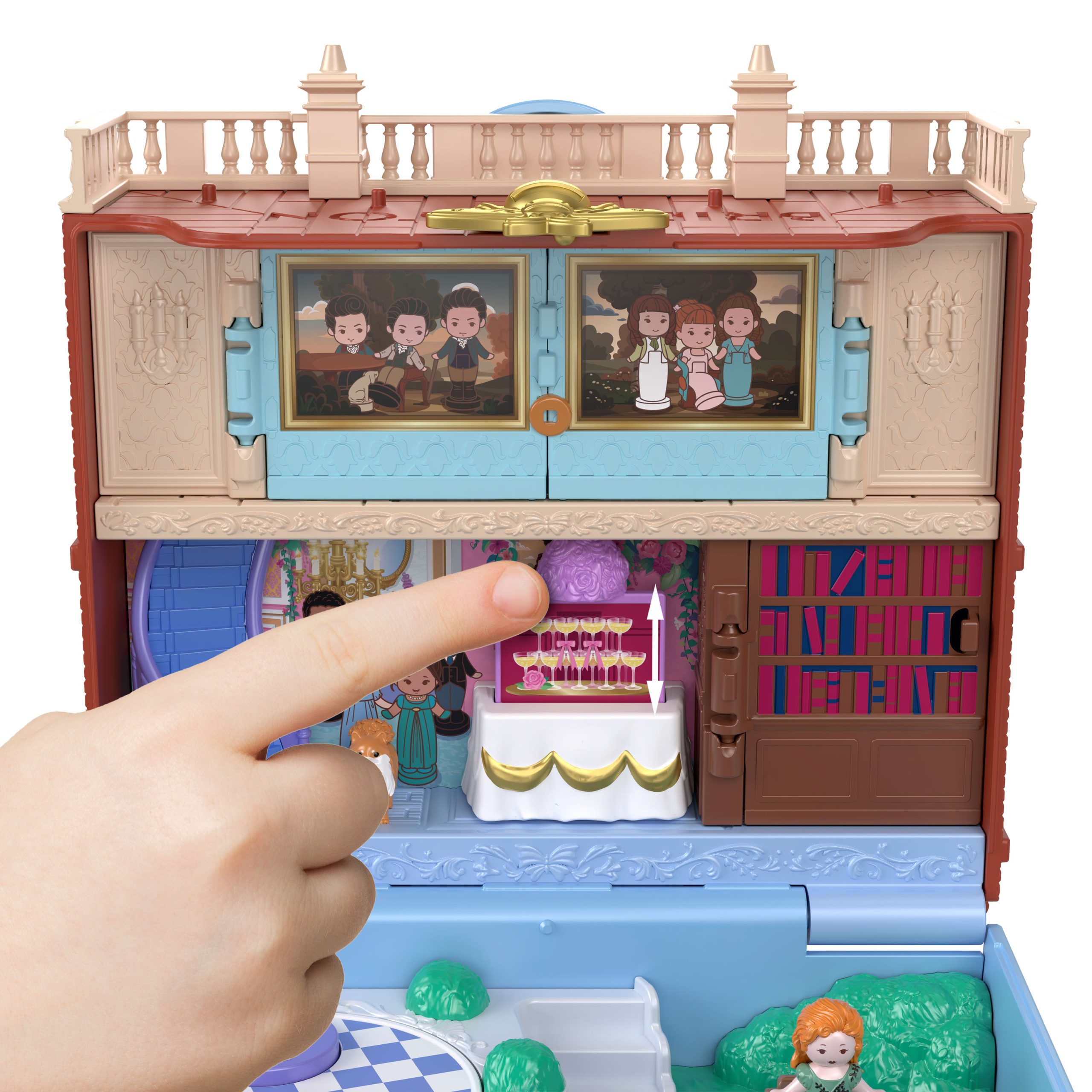 Polly Pocket Micro Dolls And Playset. Collector Bridgerton Compact With 7 Accessories. Iconic Locations - Image 3