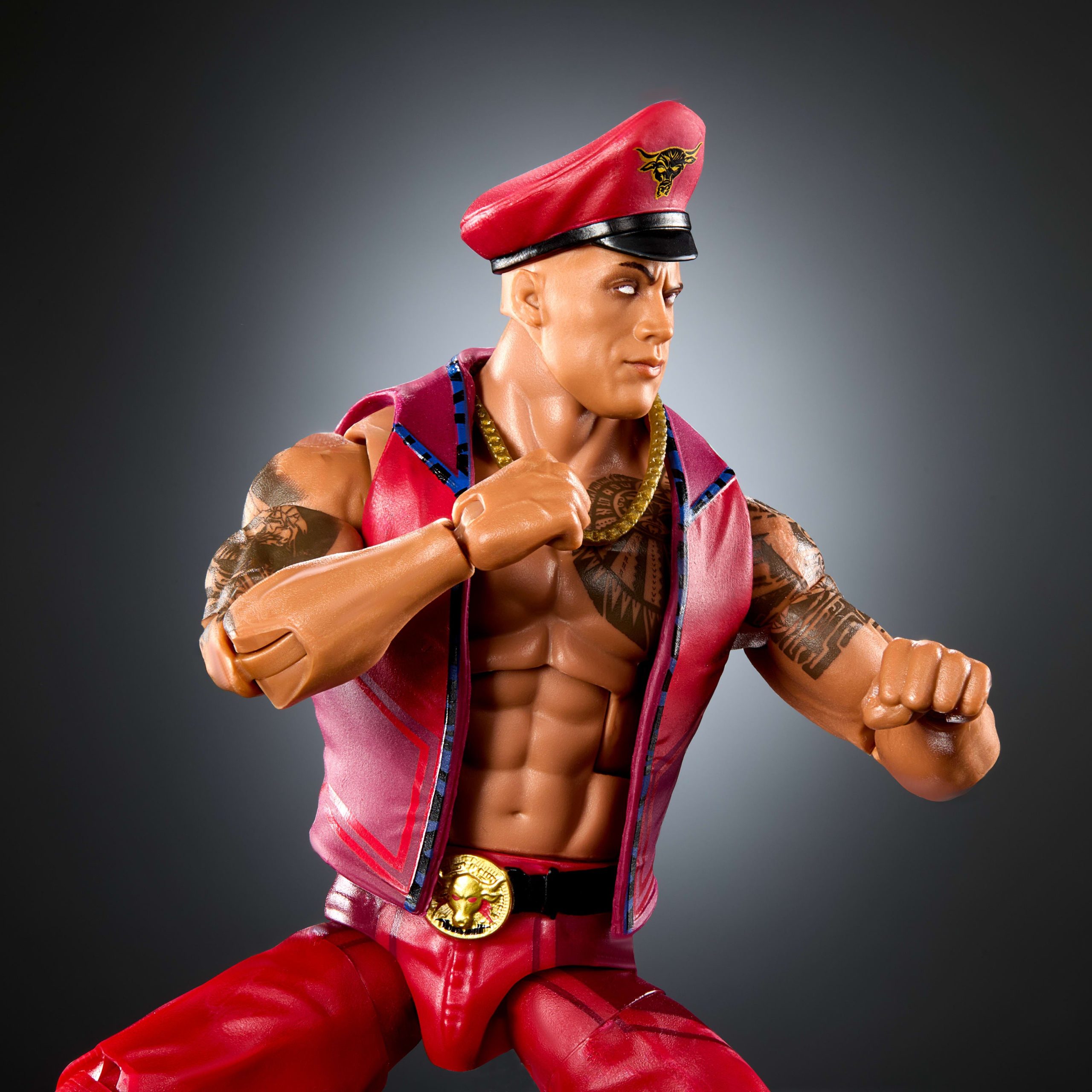 Wwe X Street Fighter?Figurine Articul??e The Rock Final Boss - Image 4