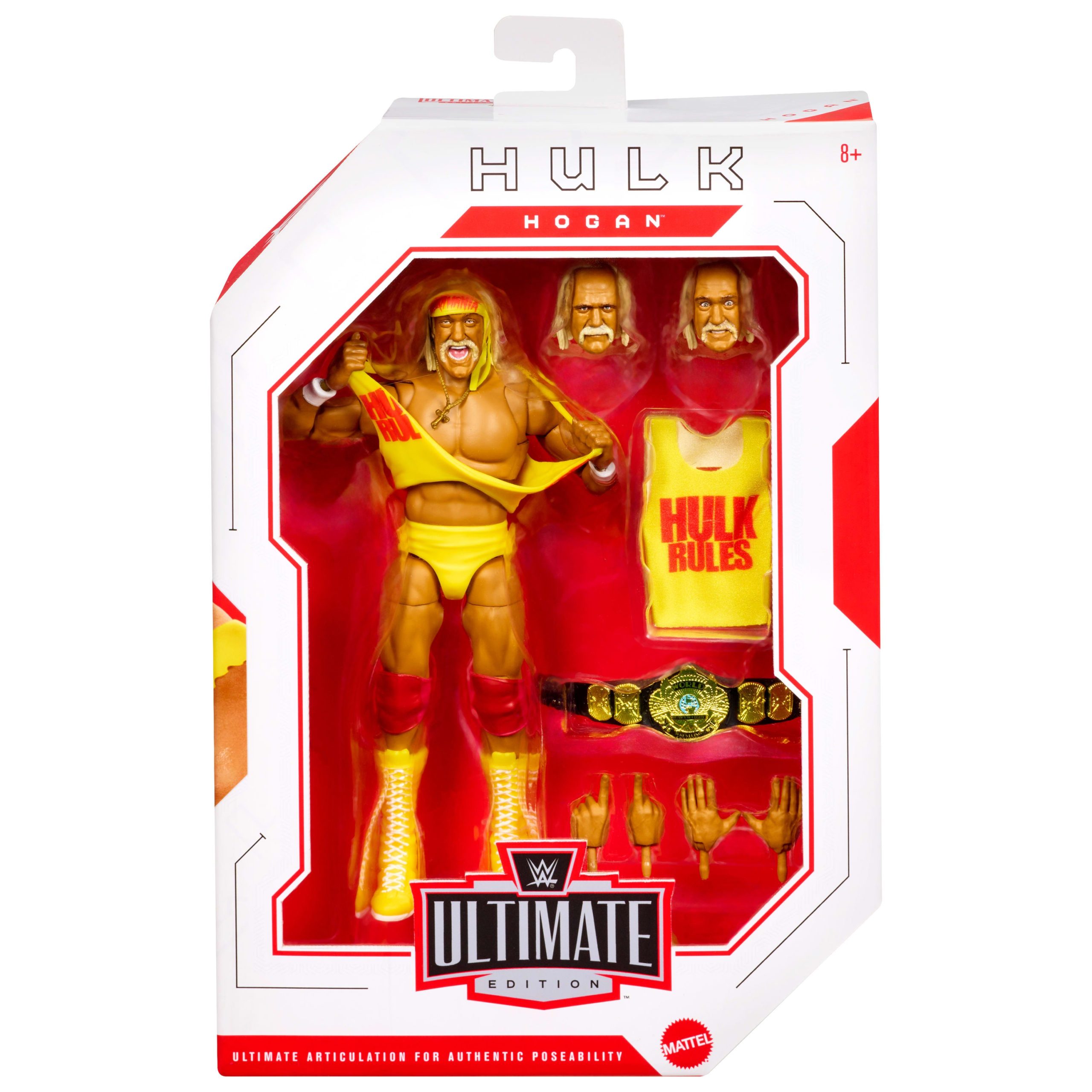 WWE Ultimate Edition Hulk Hogan Action Figure & Accessories Set. 6-inch Collectible - Image 2