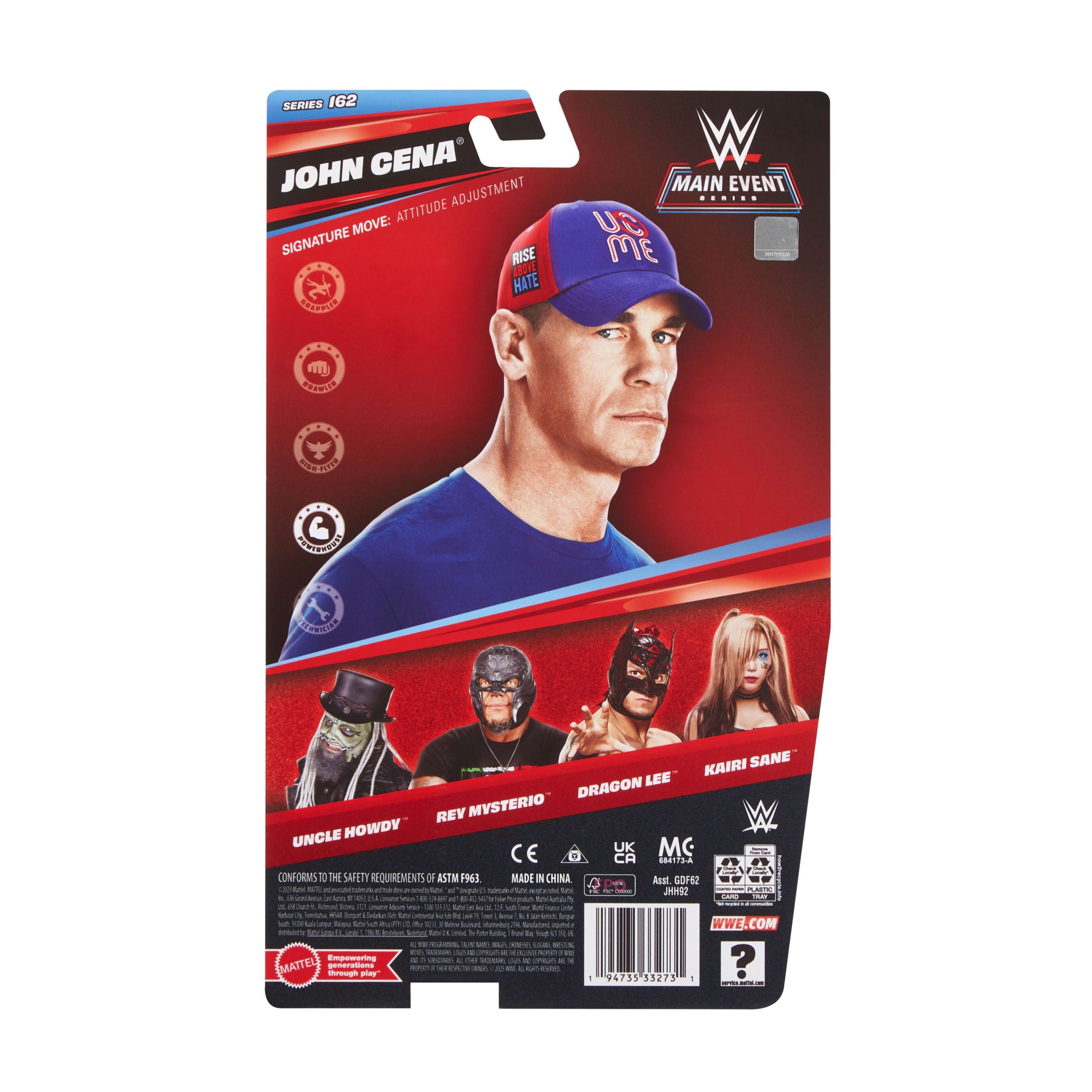 WWE John Cena Action Figure. Main EVent Series #162. 6-inch Collectible With Articulation - Image 6