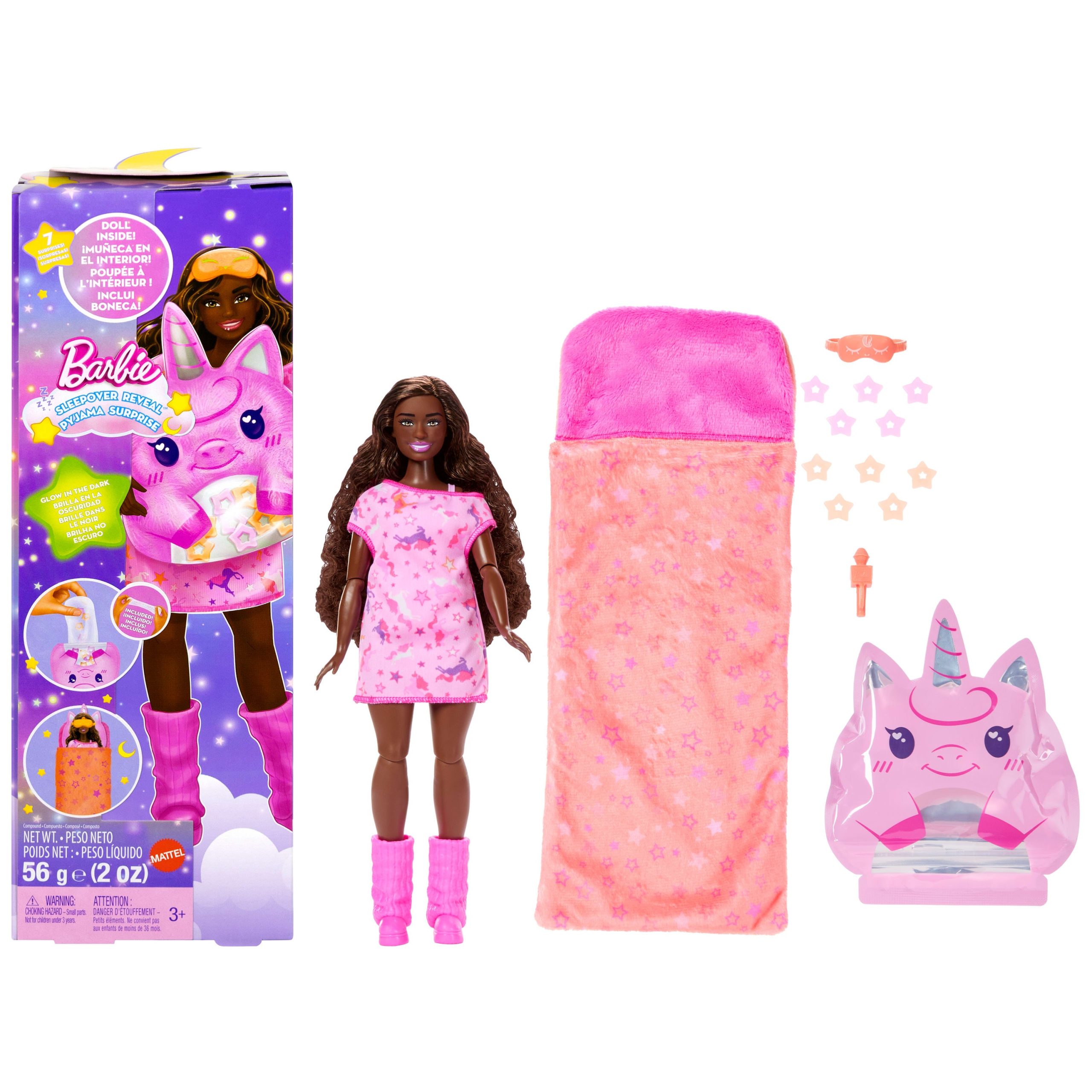 Poup??e et Accessoires Barbie Sleepover Reveal