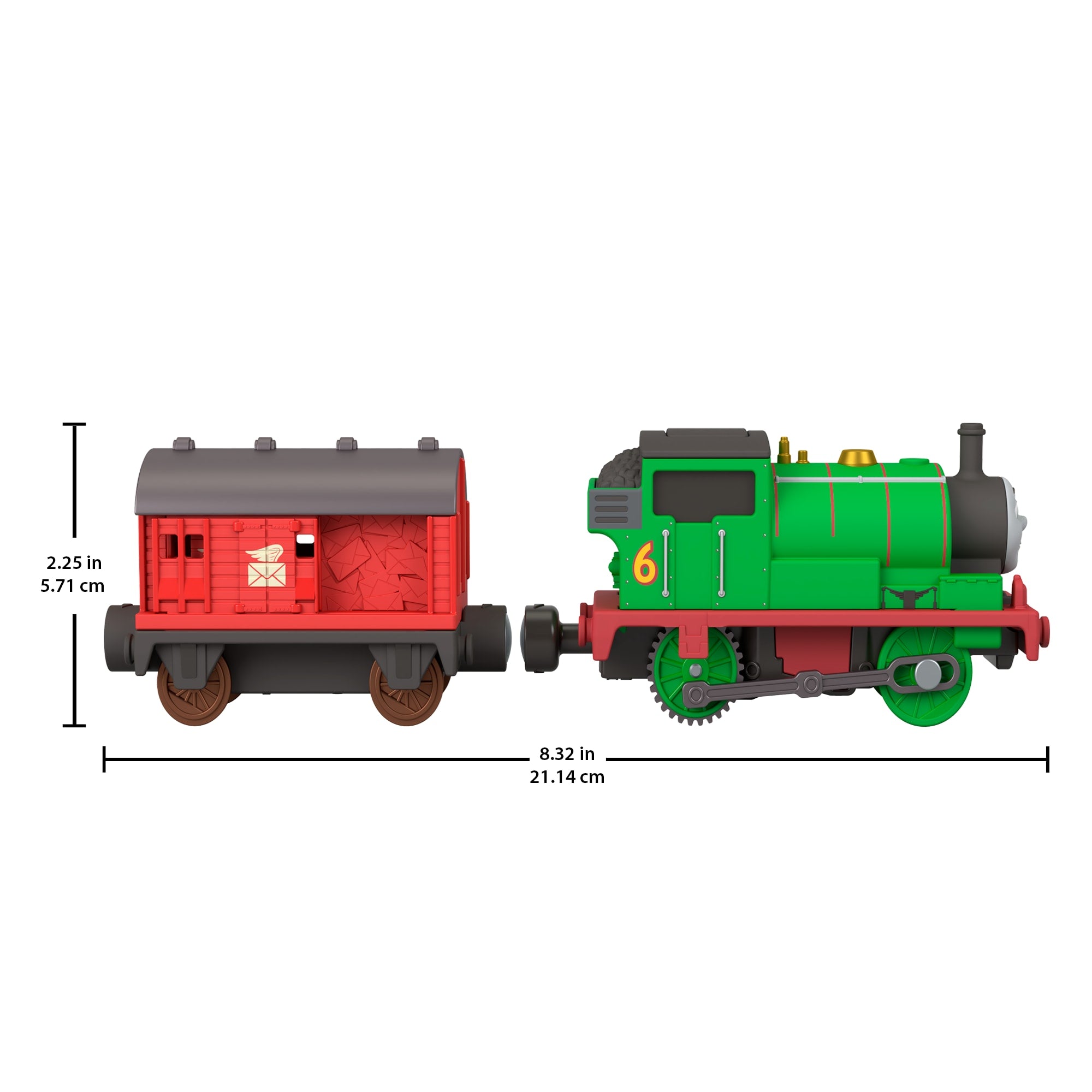 Thomas & Friends By Fisher-Price Motorized Train. Battery-Powered Toy Engine Percy & Mail Car - Image 5