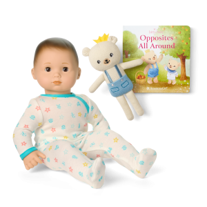 Bitty Baby? Doll #2 in Pastel Blue + Bear Friend & Board Book