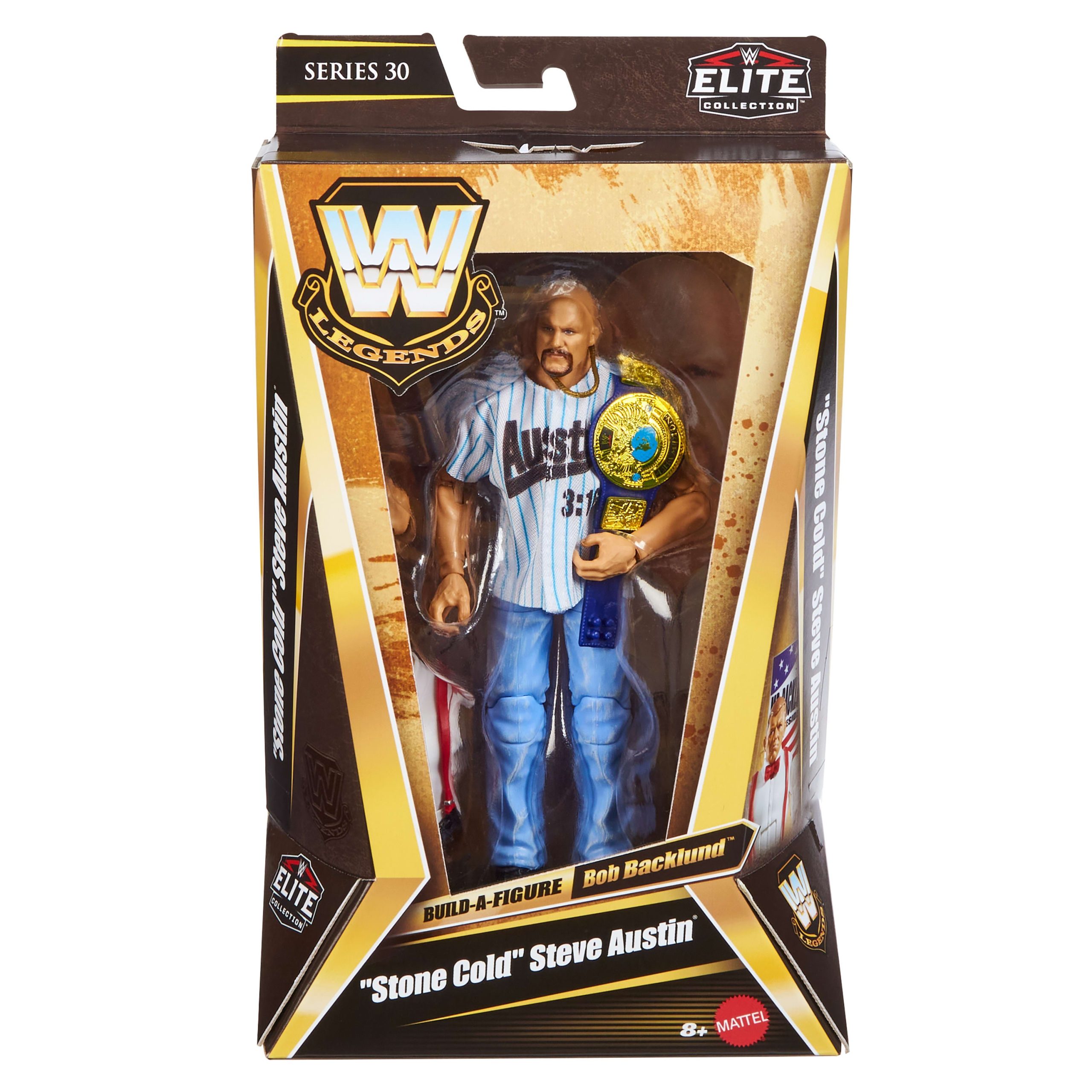 WWE Elite Legends Stone Cold Steve Austin Action Figure & Accessories. Series 30 6-inch Set - Image 2