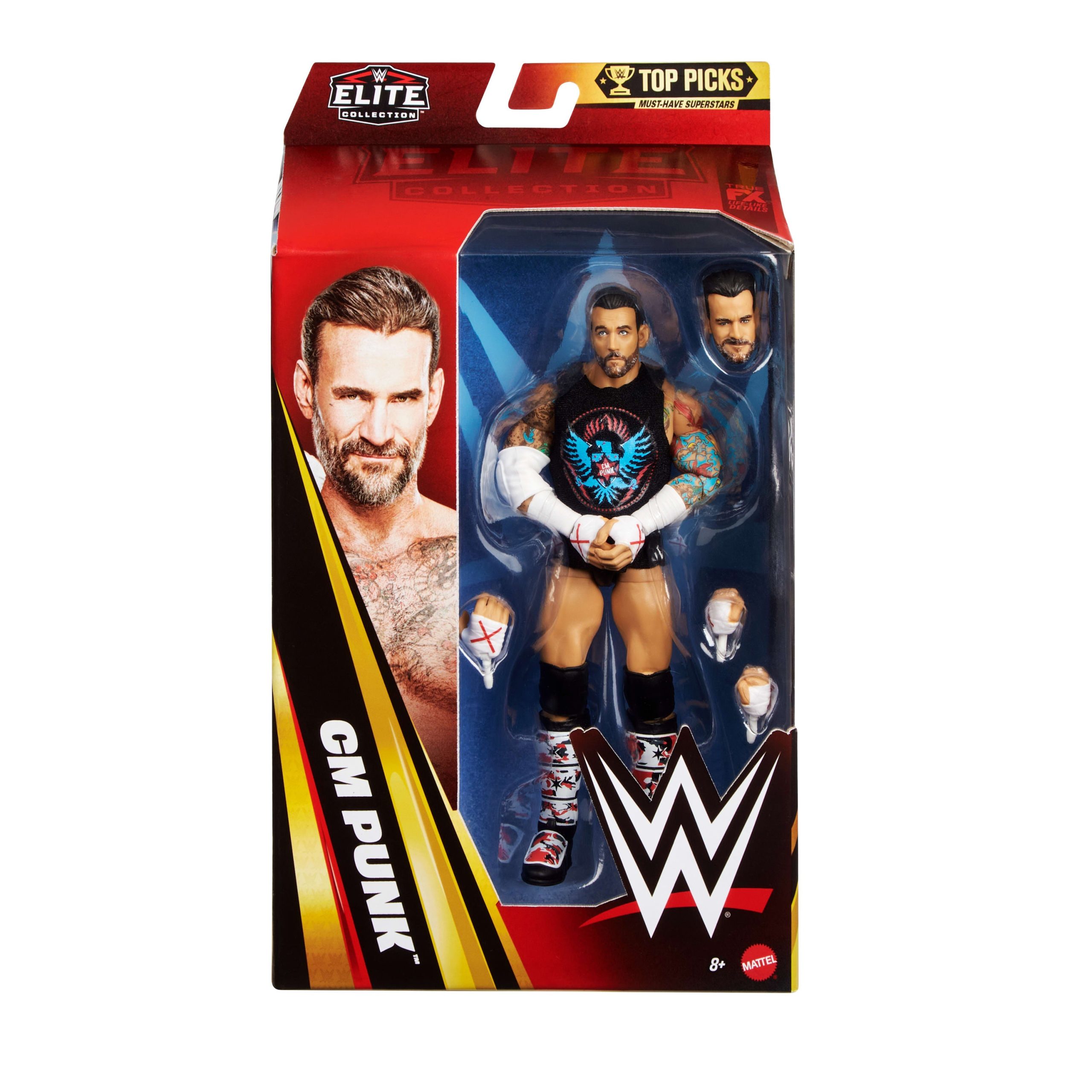 Wwe Figurine Articul??e ??lite Grands Champions Cm Punk - Image 2