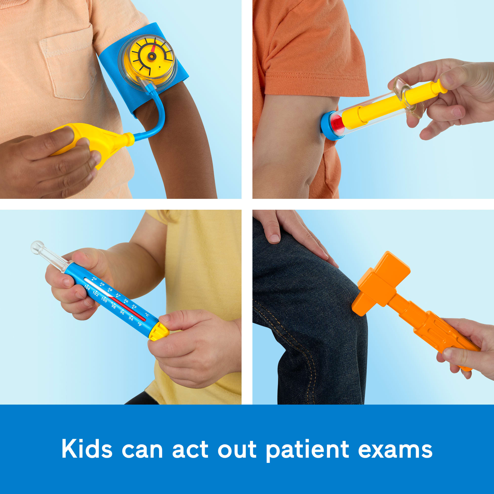 Fisher-Price 1988 Medical Kit. 11-Piece Doctor Bag Pretend Play Set For Preschool Kids - Image 3