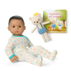 Bitty Baby? Doll #5 in Pastel Blue + Bear Friend & Board Book