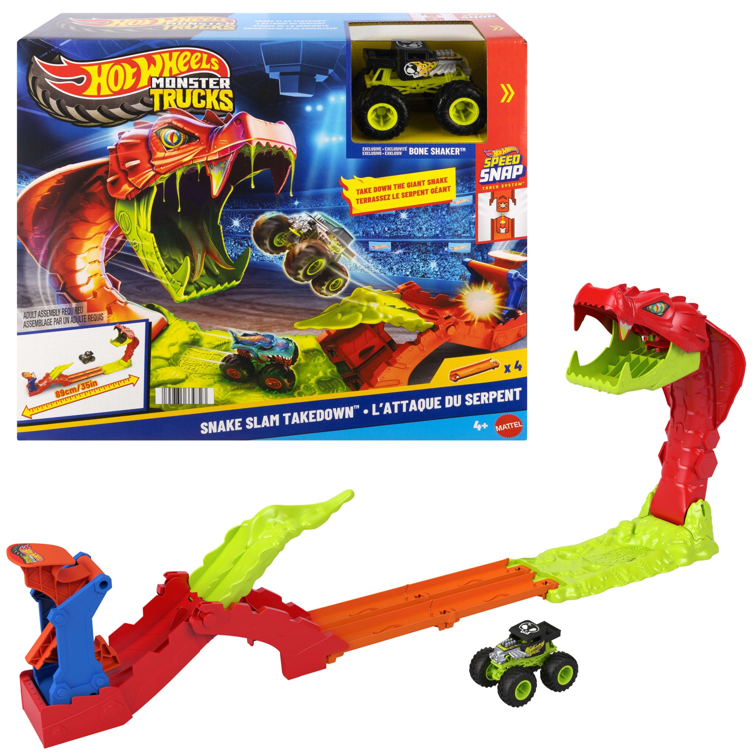 Hot Wheels Monster Trucks Pista Mordida de Serpente