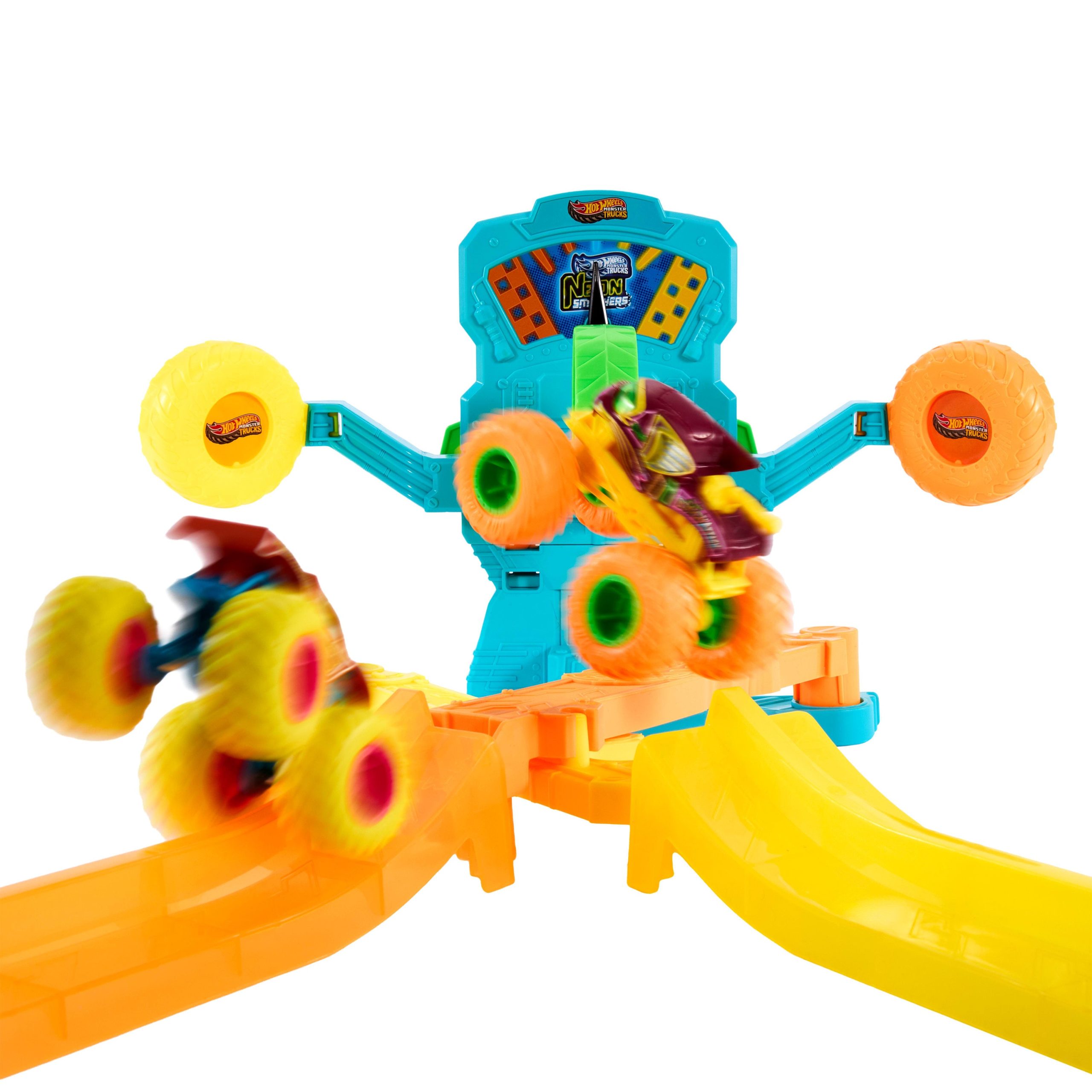 Hot Wheels-Coffret Neon Crashin' Slamway-2?V??hicules. 2?Modes de Jeu - Image 3