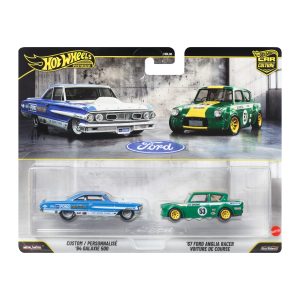 Hot Wheels Premium Car Culture 2-Pack Custom / Personnalis?? '64 Galaxie 500 &  '67 Ford Anglia Racer Voiture De Course