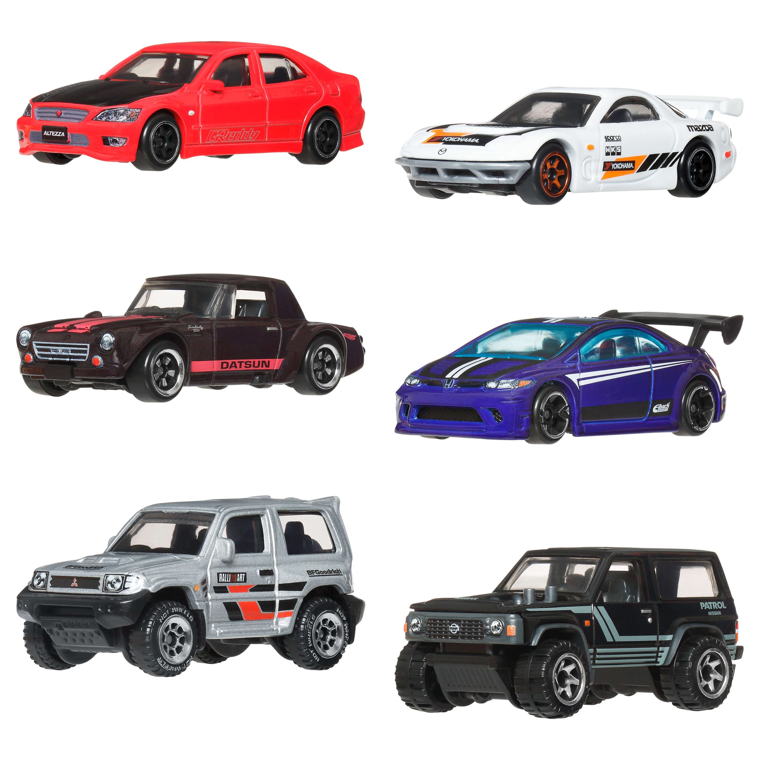 Hot Wheels-Coffret Rues du Japon-Coffret 6?V??hicules Japonais