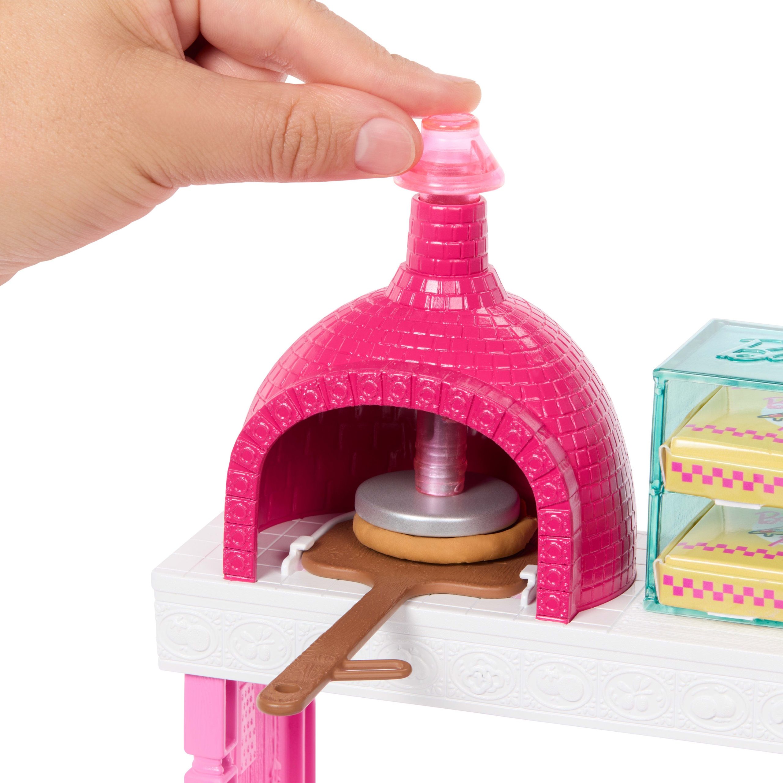 Barbie Pizza Shop Playset With Blonde Doll. Pizza Making Station. 25 Accessories - Image 4