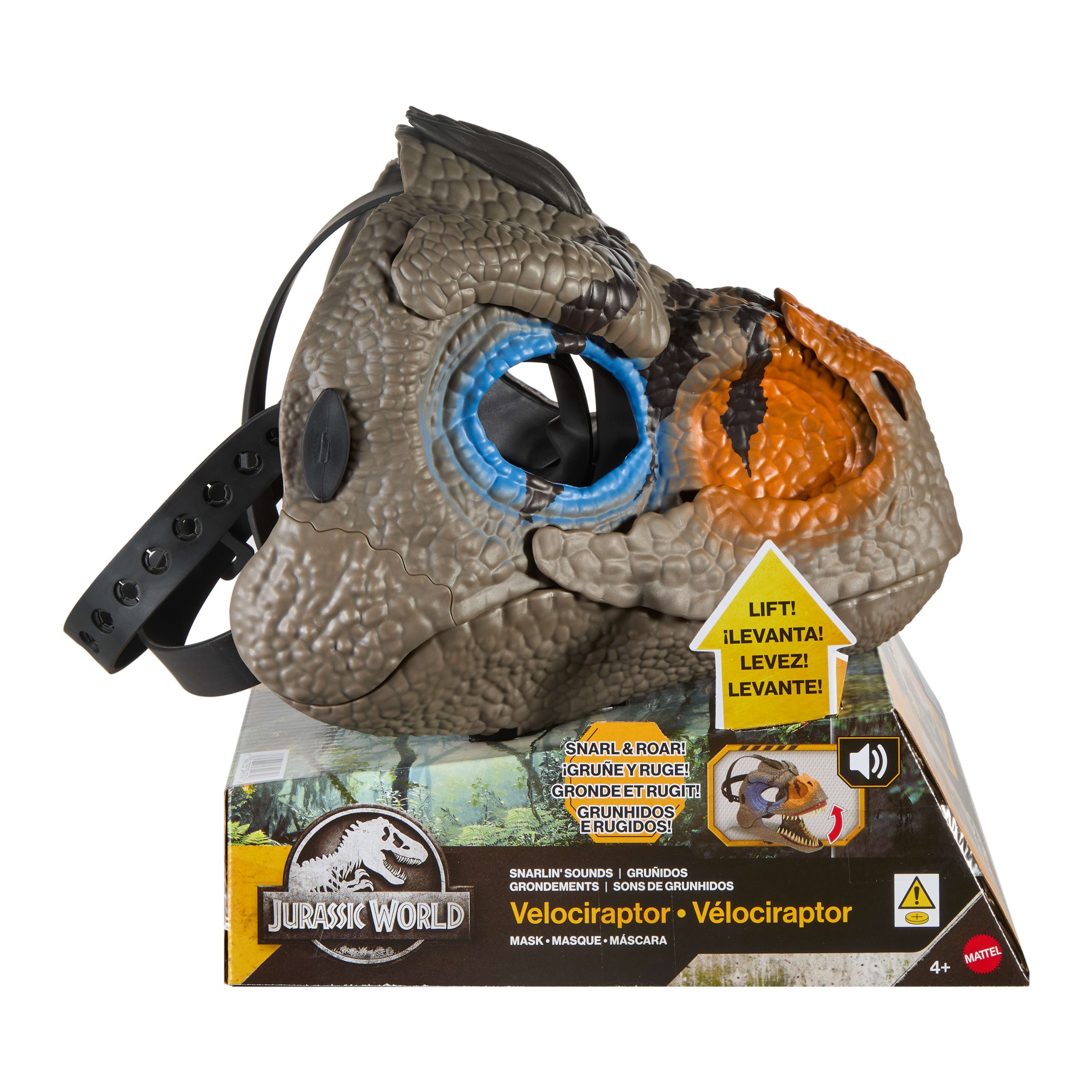 Jurassic World Snarlin Sounds Velociraptor Mask With Roar & Growl Sounds. Dinosaur Head - Image 6
