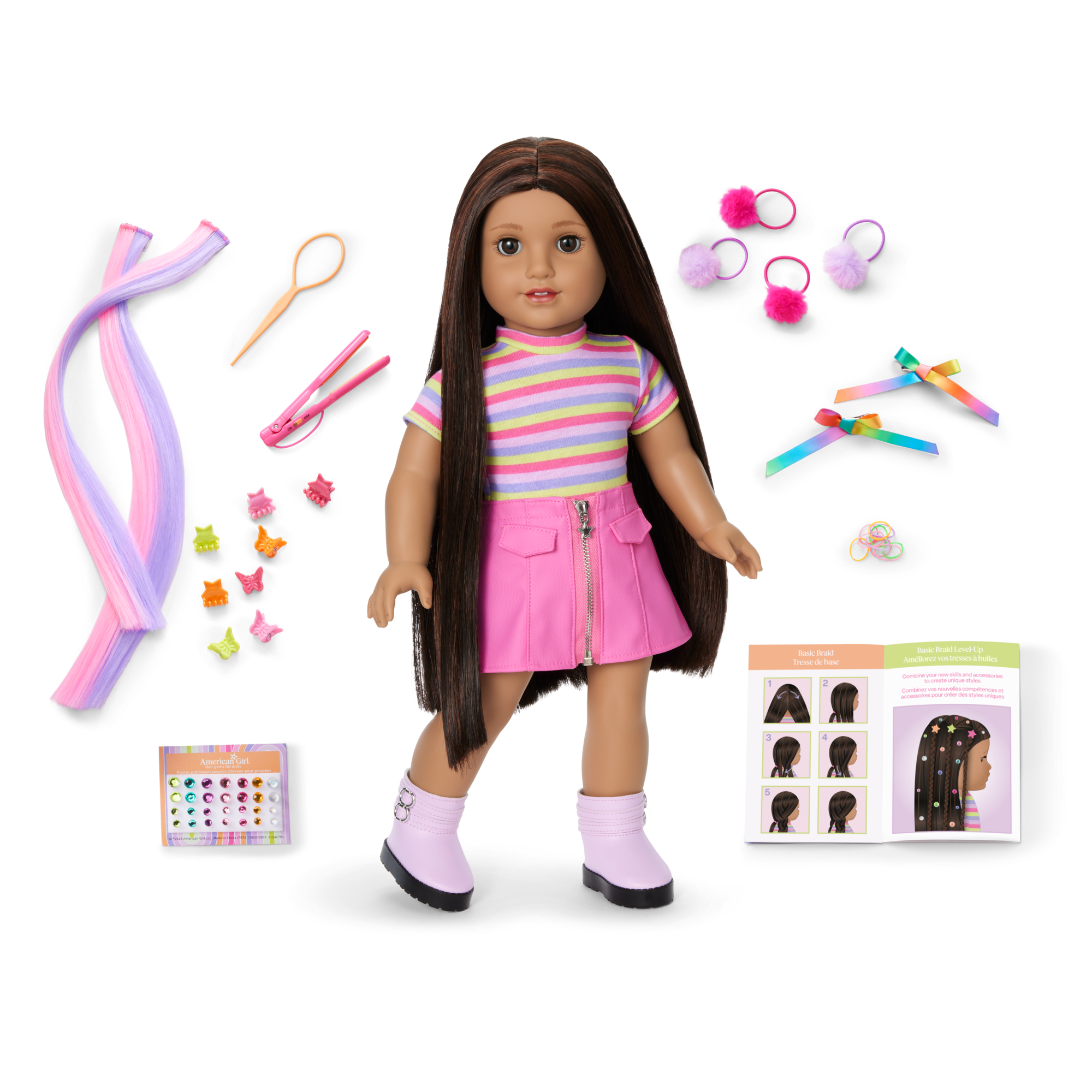 Long Hair Looks? by Truly Me? 18-inch Doll #134 & hair accessories