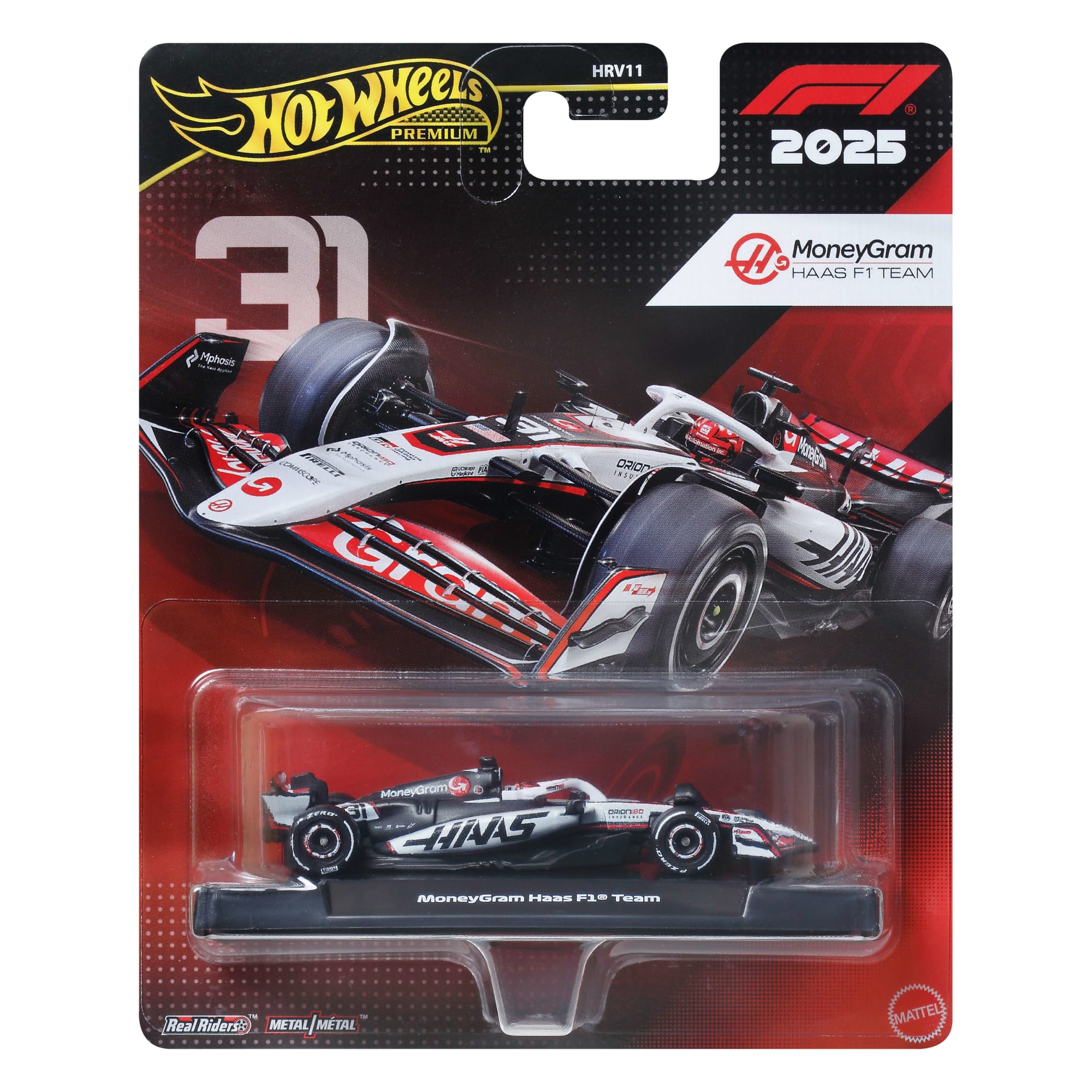 Hot Wheels Premium MoneyGram Haas 2025 Formula 1? Team Haas #31