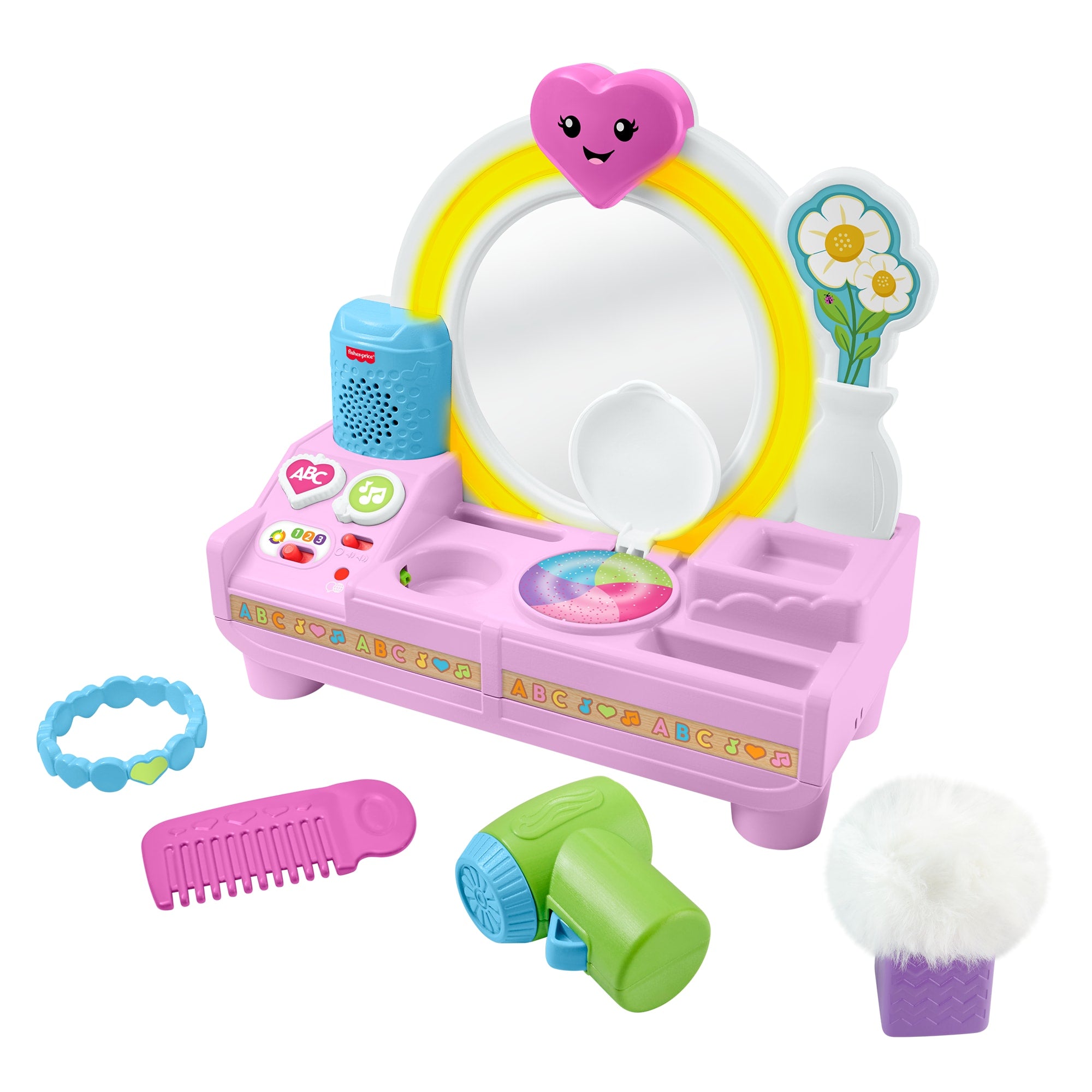 Fisher-Price Laugh & Learn Let's Get Ready Vanity Musical Playset For Baby & Toddler. Multilanguage Version