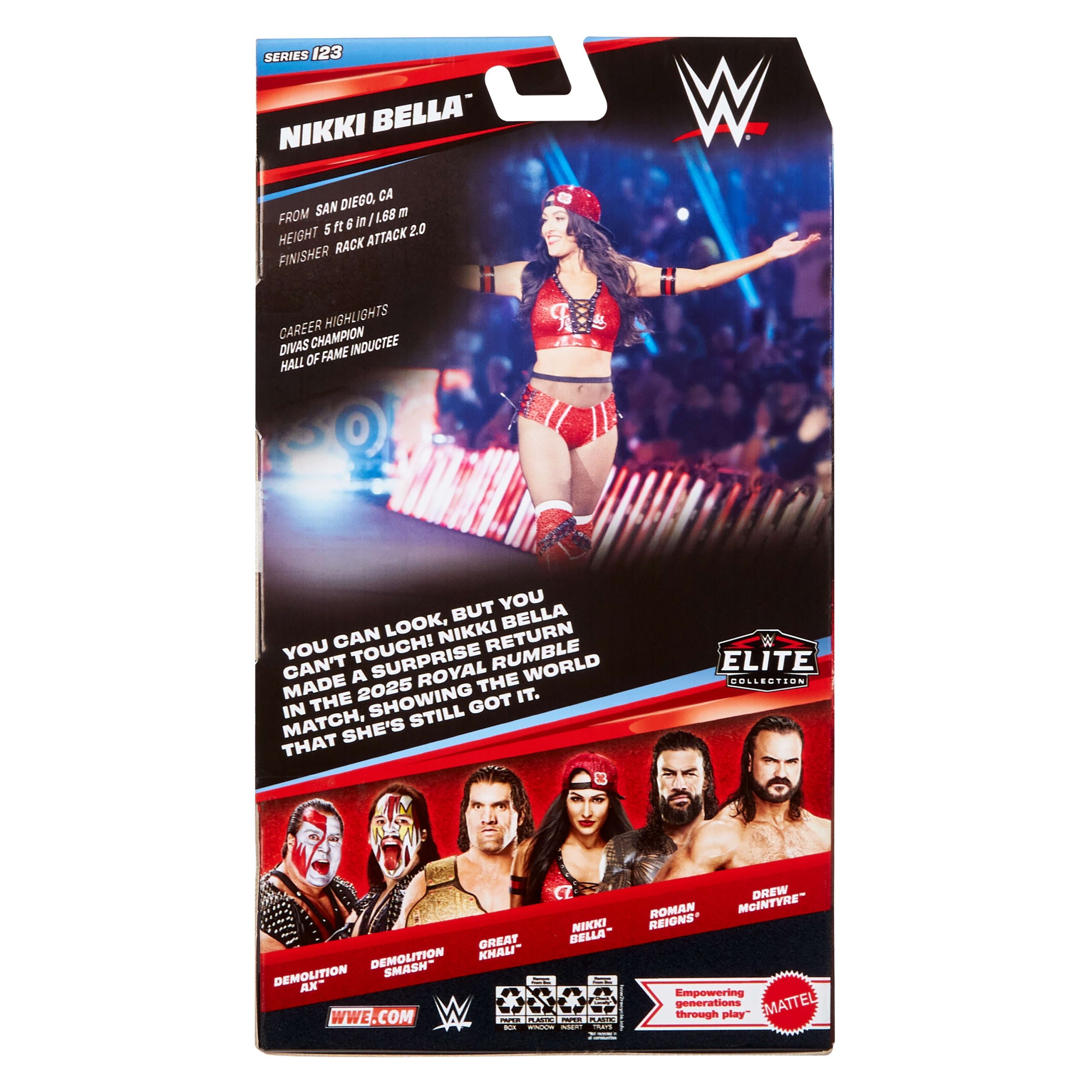 WWE Elite Nikki Bella Action Figure. Series #123. 6-inch Collectible With Articulation & Accessories - Image 6