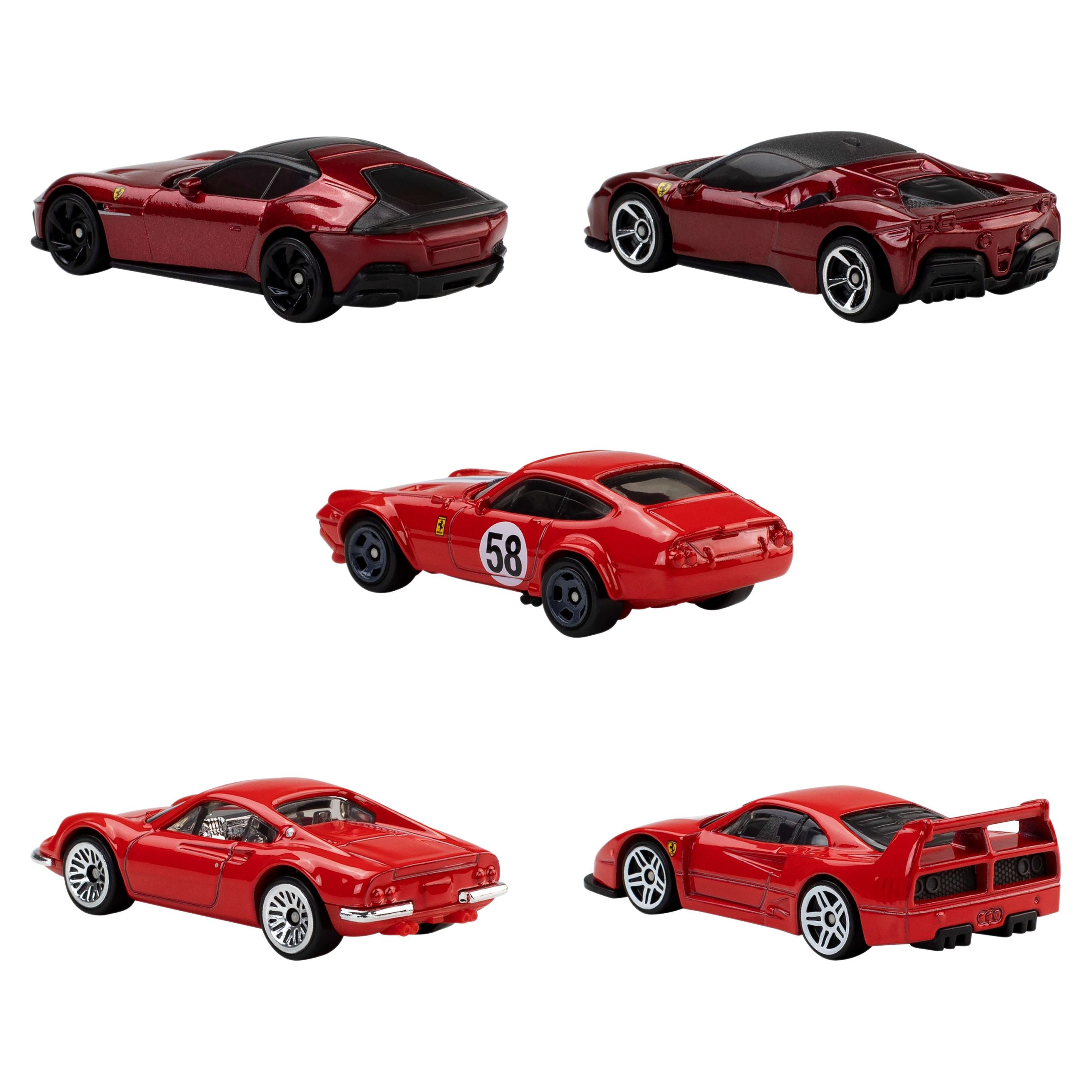 Hot Wheels Diecast Ve??culo de Brinquedo Pacote com 5 Carros Rosso - Image 2