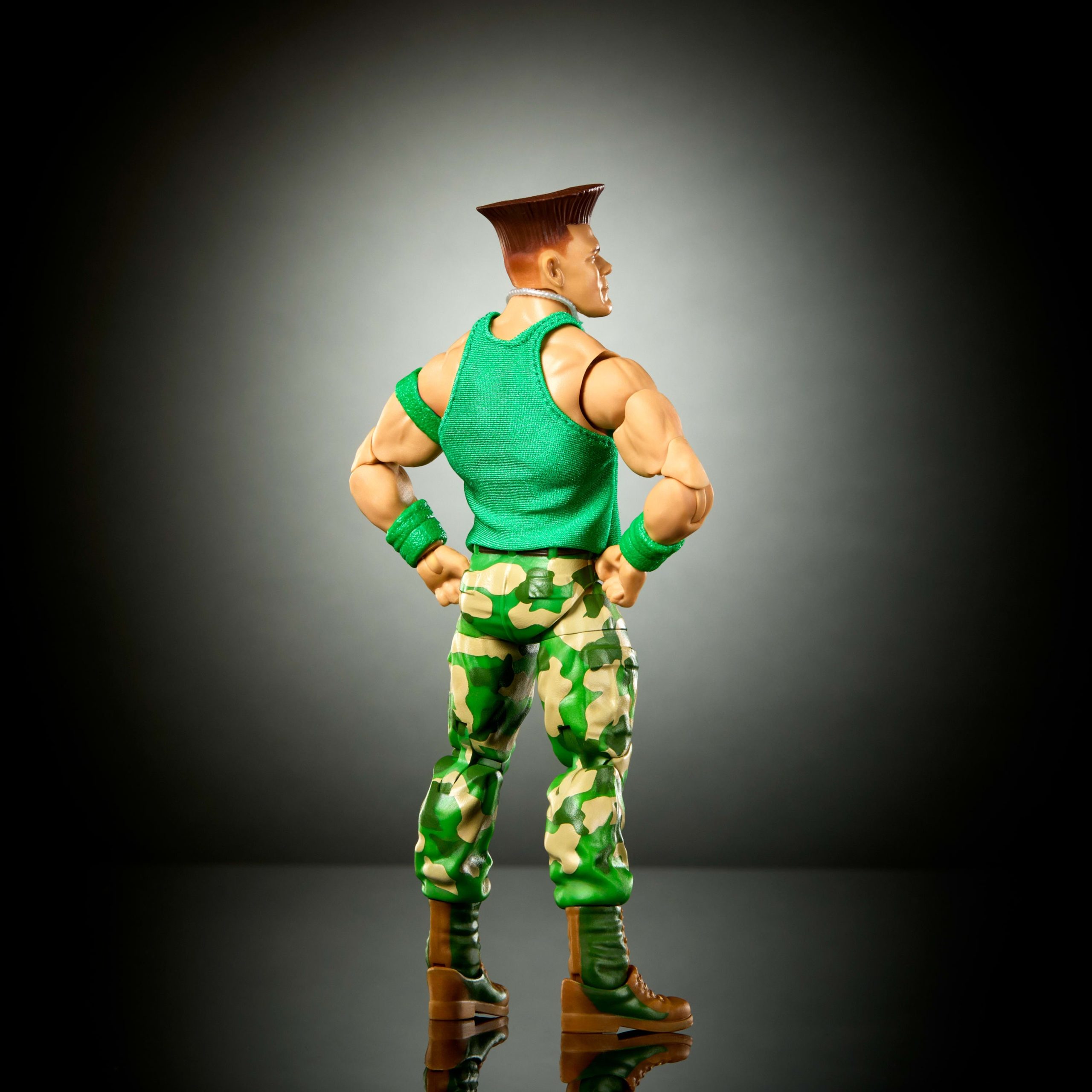 WWE X Street Fighter John Cena Action Figure & Accessories. 6-inch Collectible Guile Mashup Set - Image 4