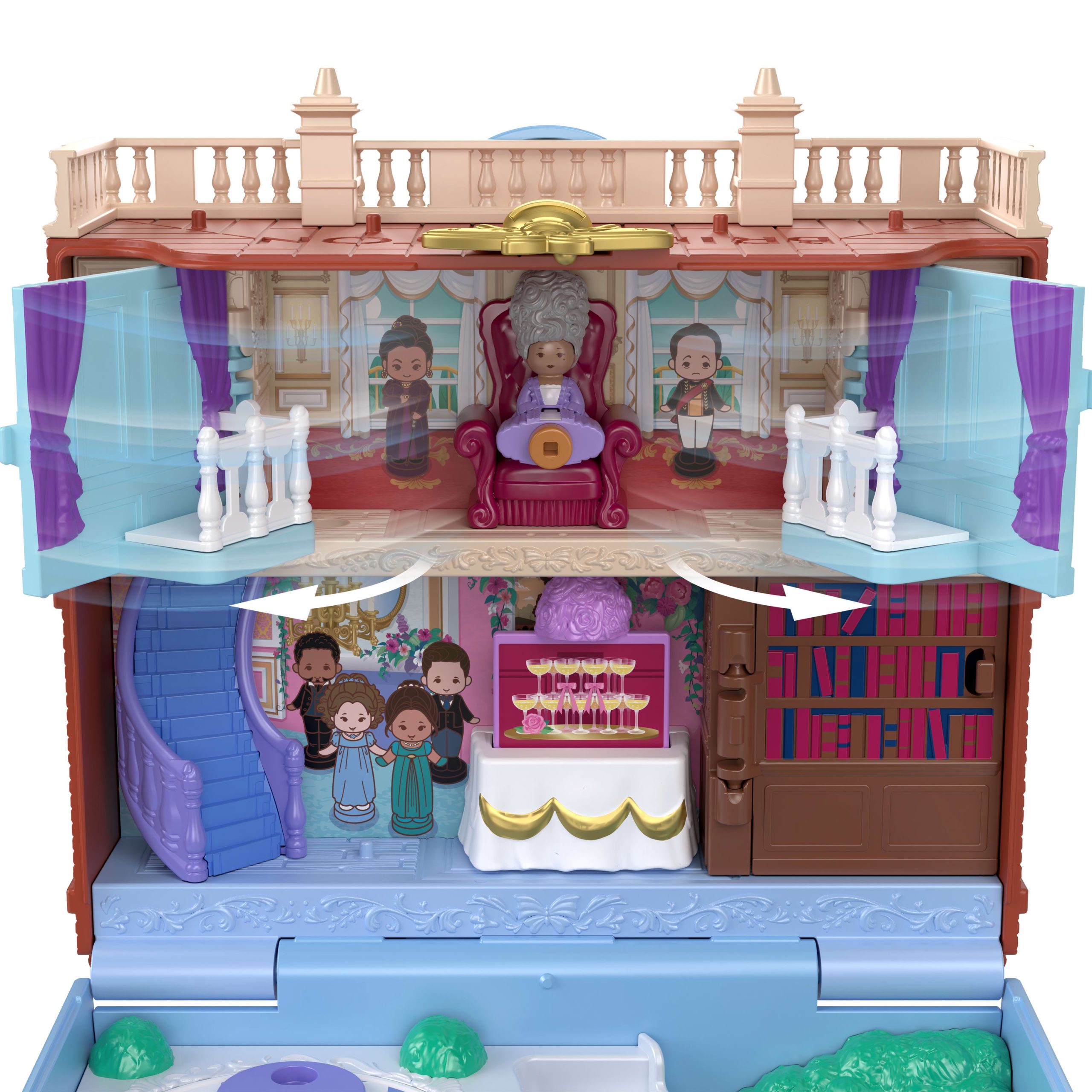 Polly Pocket Micro Dolls And Playset. Collector Bridgerton Compact With 7 Accessories. Iconic Locations - Image 4