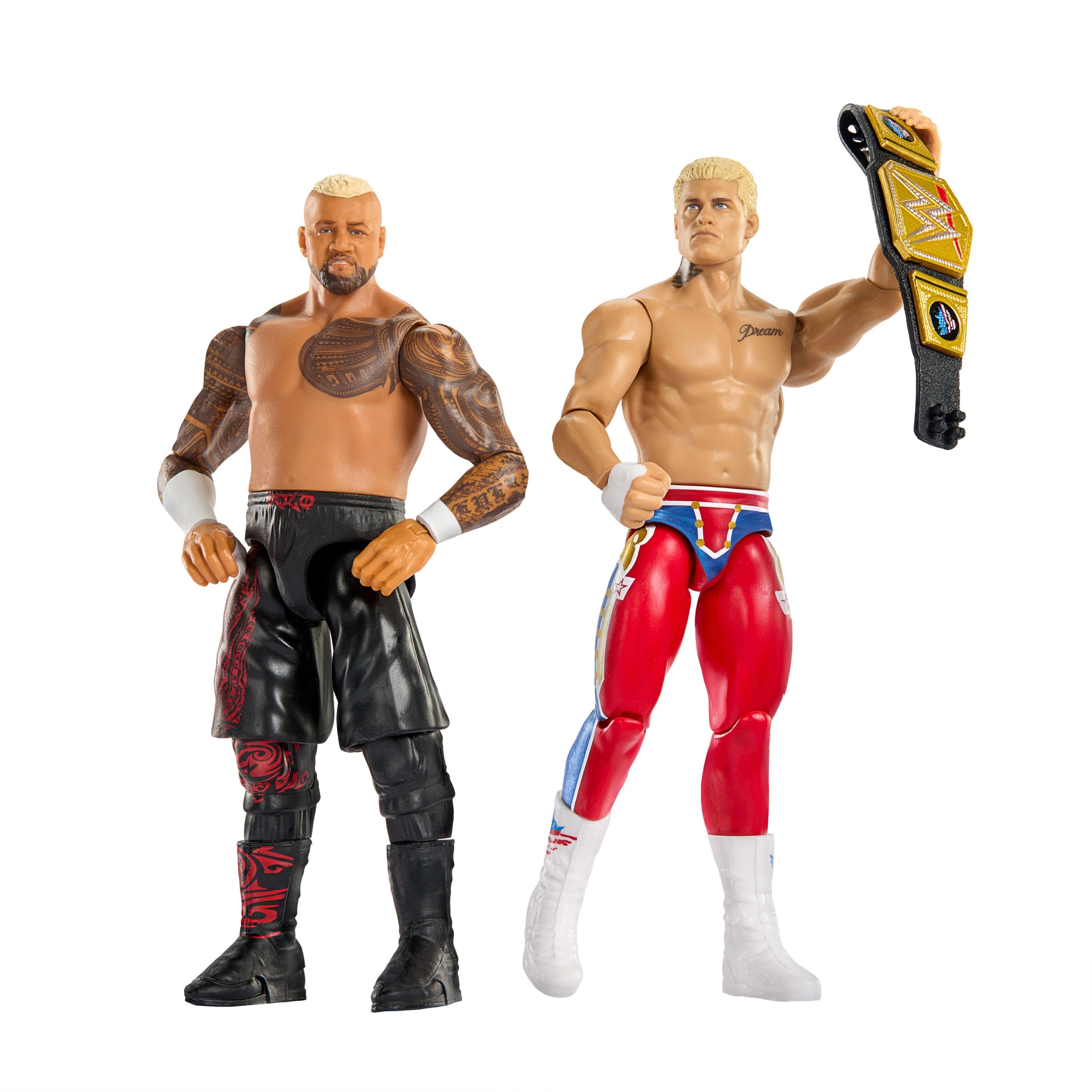 WWE Main EVent Showdown Cody Rhodes vs Solo Sikoa Action Figures Set. Series #24. 6-inch Collectibles - Image 3