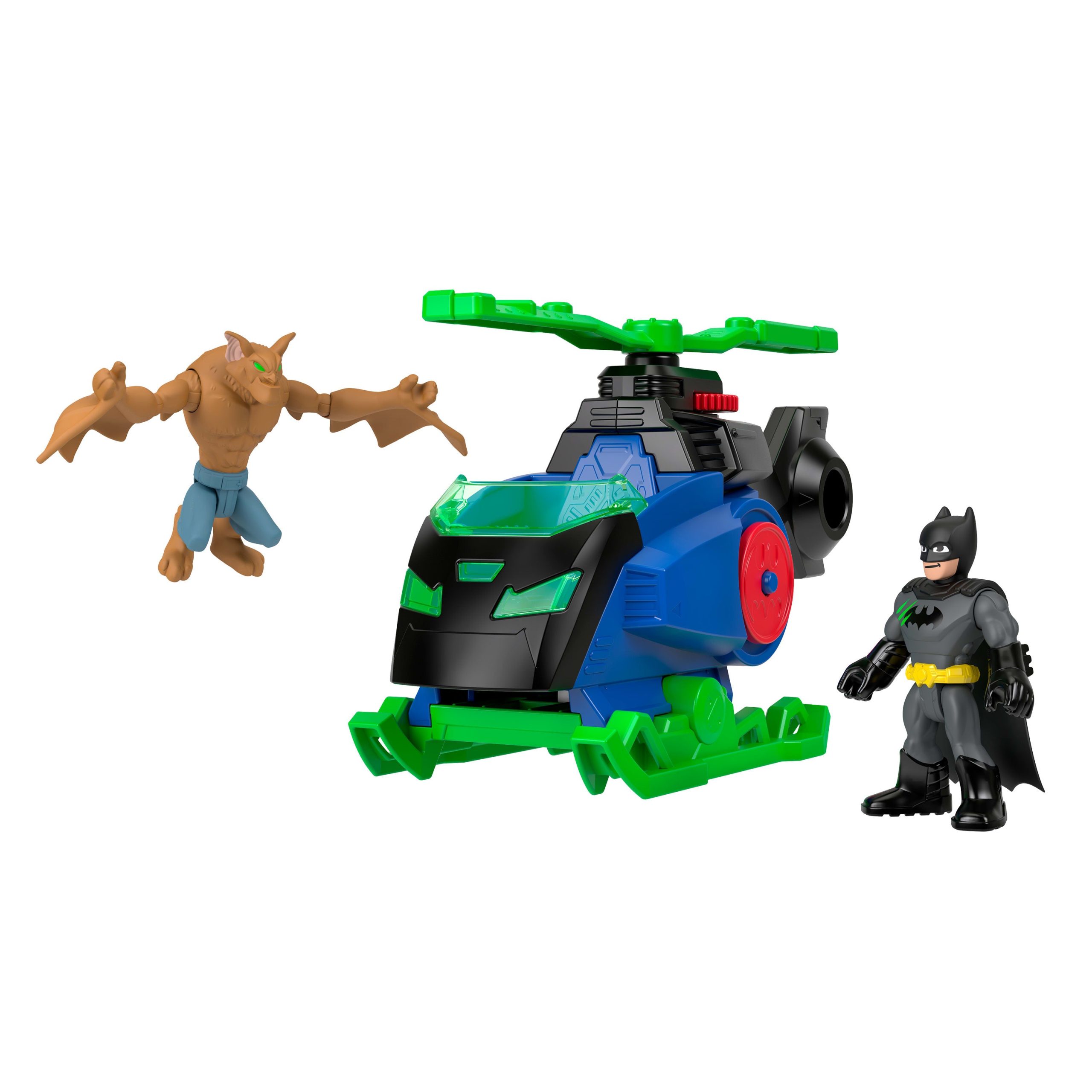 Imaginext Dc Super Friends Coffret Bat-Copt??re et Man Bat