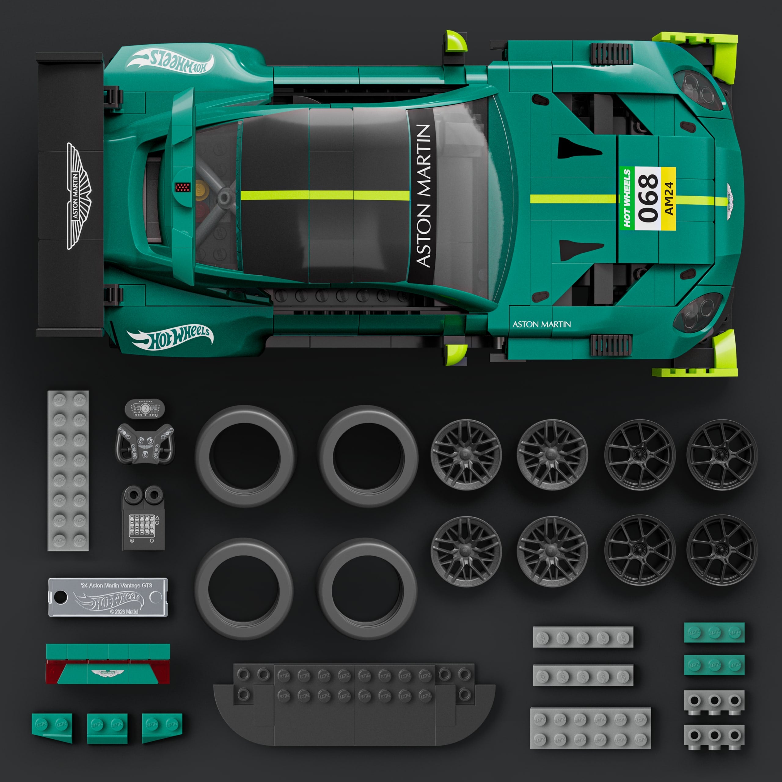 Mattel Brick Shop Hot Wheels Juguete de Construcci??n '24 Aston Martin Vantage GT3 - Image 4