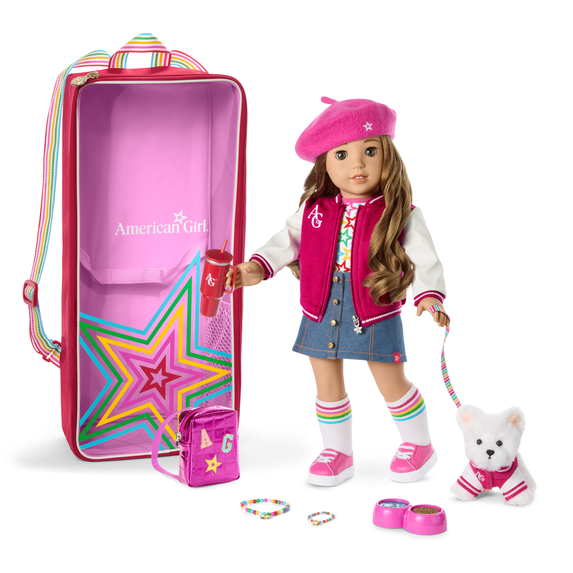 Truly Me? 18-inch Doll #118. Accessories. Puppy & Doll Carrier