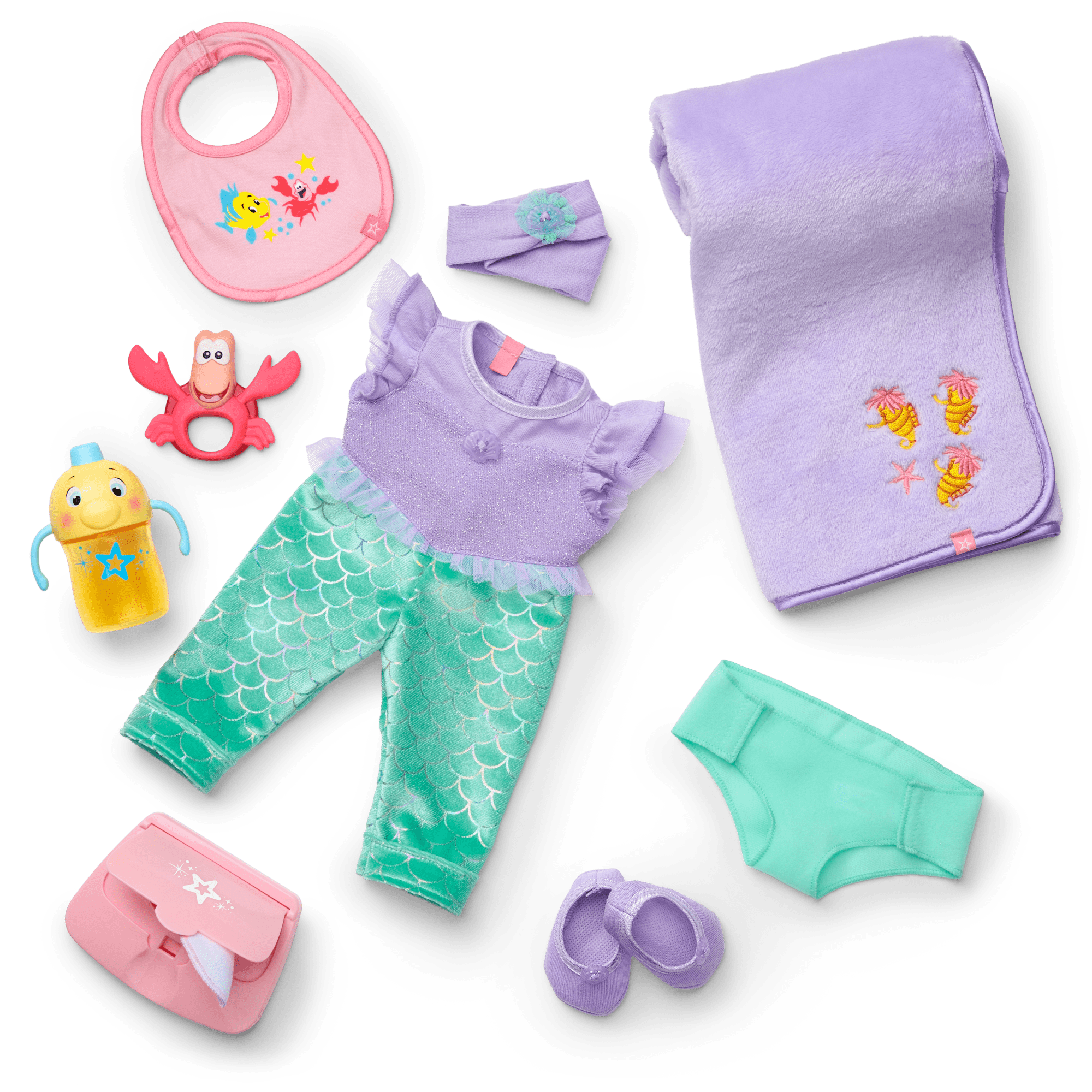 Disney Princess Ariel Cuddle & Care Set with Bitty Baby? Doll by American Girl? - Image 2