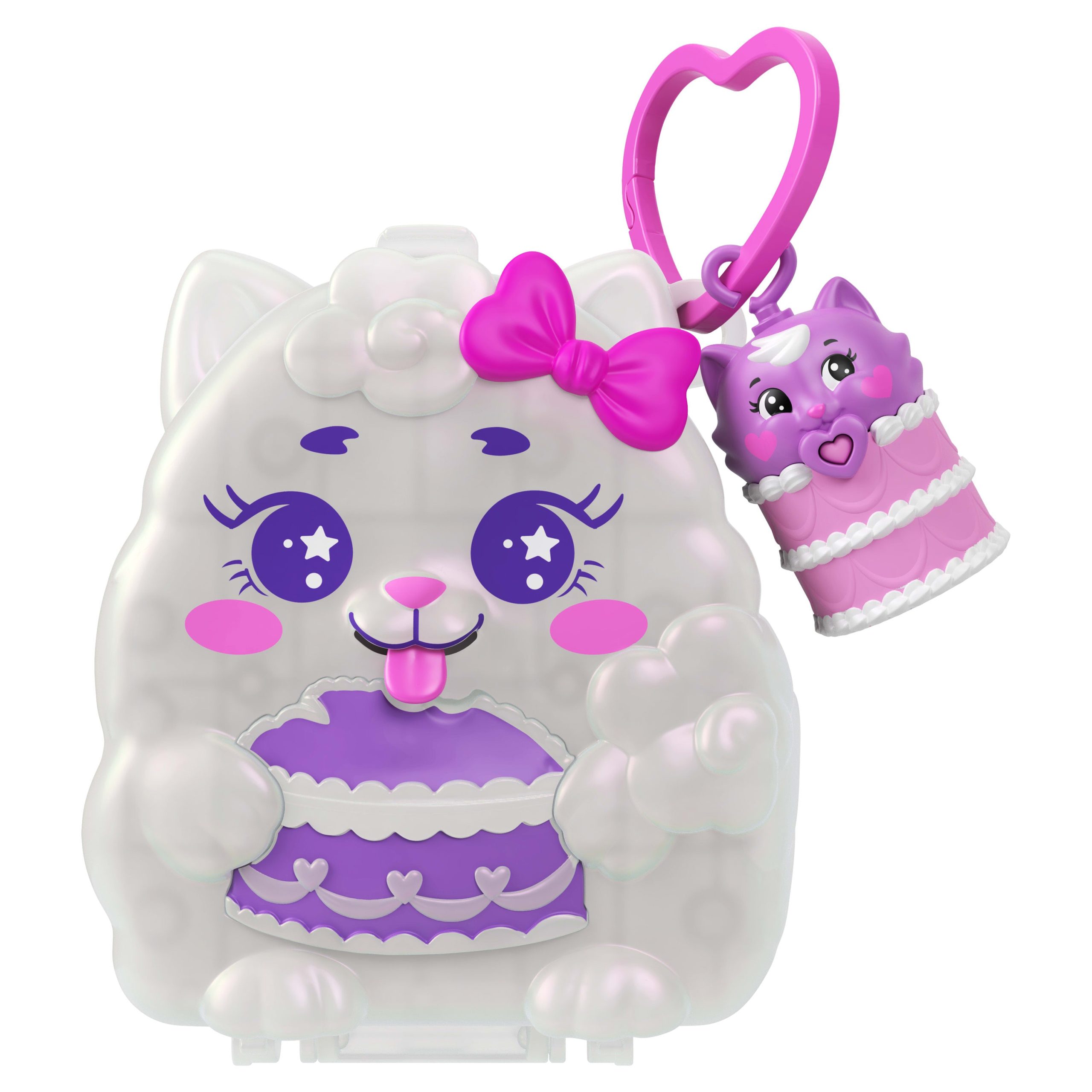 Polly Pocket Conjunto de Brinquedo Compacto Bolo Gatinho - Image 6