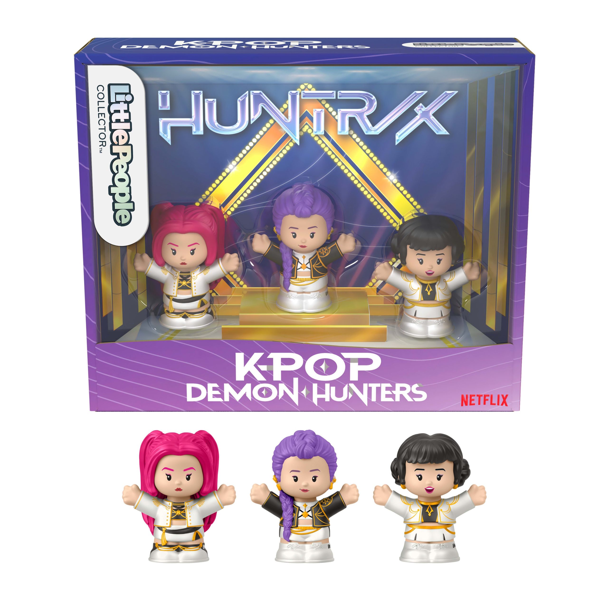 Coffret KPop demon Hunters: Huntr/X Little People Collector en ??dition Sp??ciale. 3?Figurines