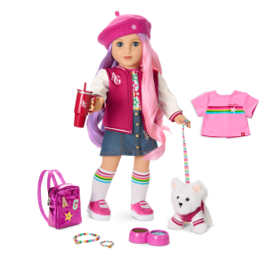 Truly Me? 18-inch Doll #116. Puppy. Mini Backpack & Accessories AG? Star Squad Bundle