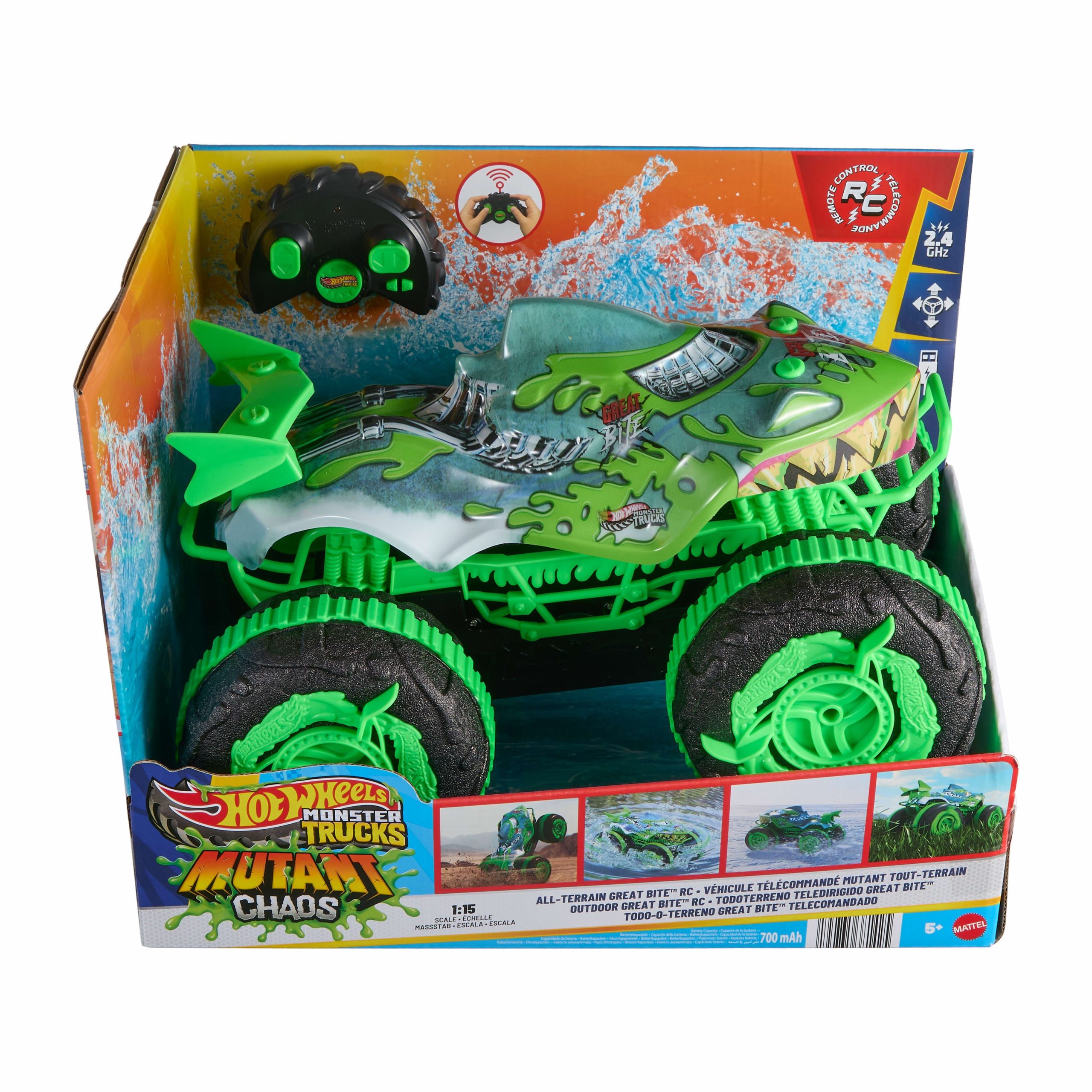 Hot Wheels Monster Trucks All-Terrain Great Bite RC. Remote-Control Toy - Image 6