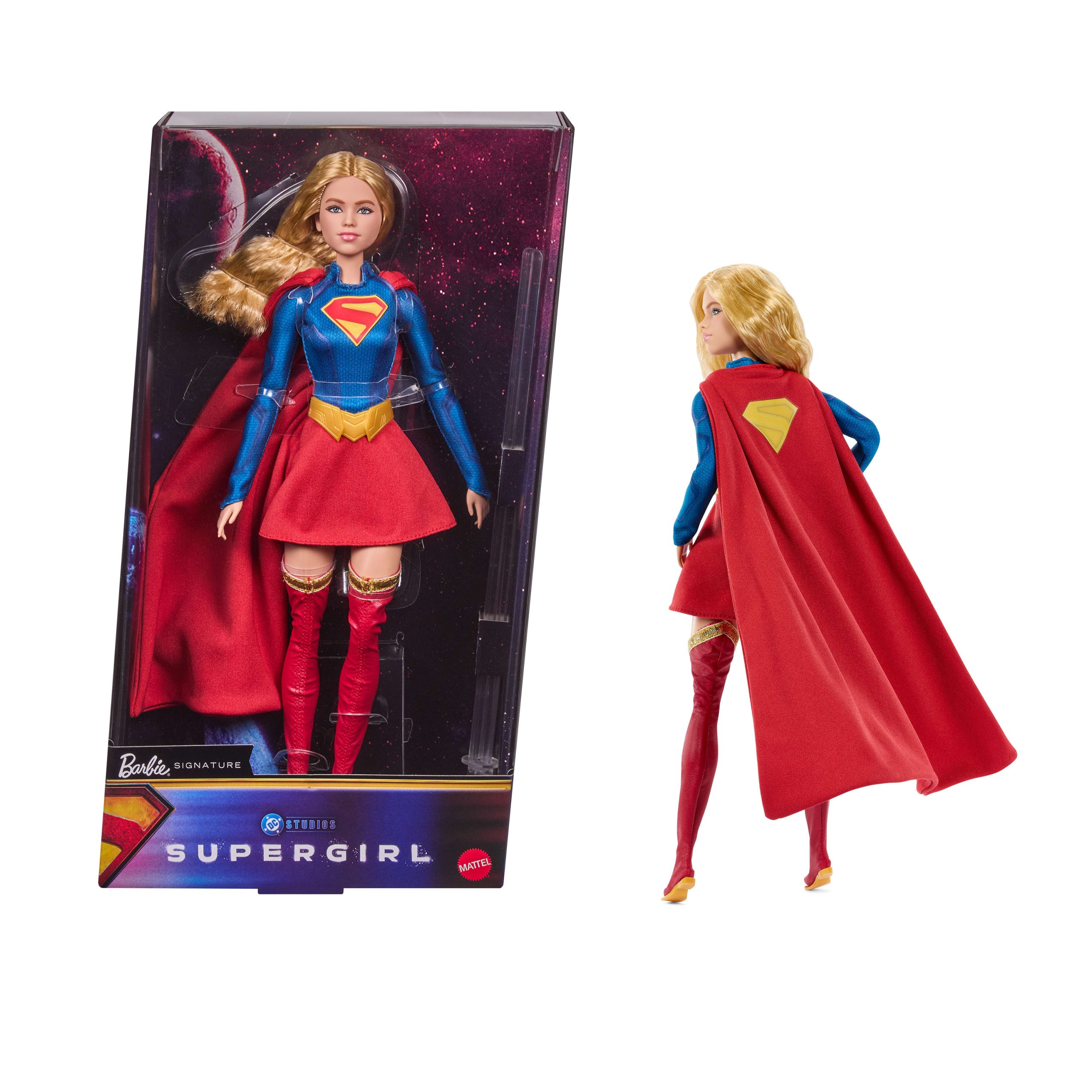 Barbie-Poup??e Barbie Supergirl-Avec Costume de Super?H??ro?ne et Cape