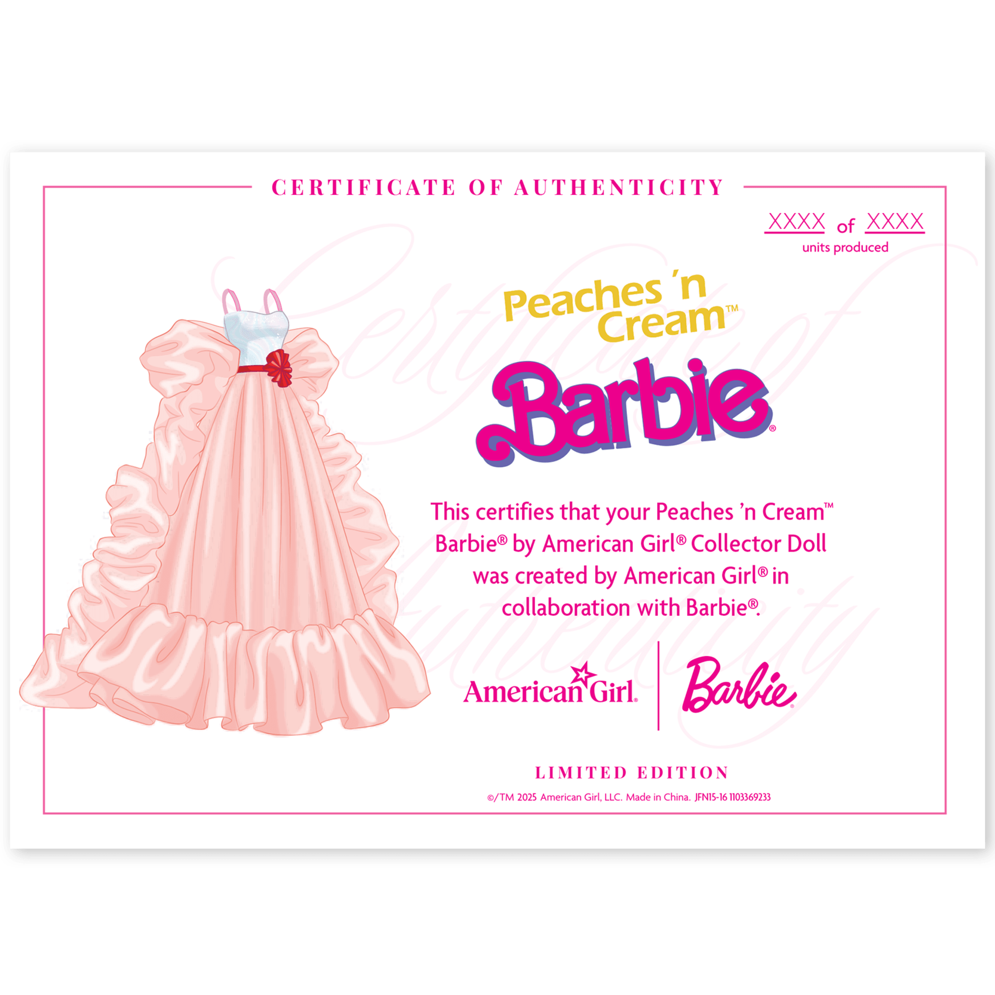 Peaches 'n Cream? Barbie? by American Girl? Collector Doll - Image 18