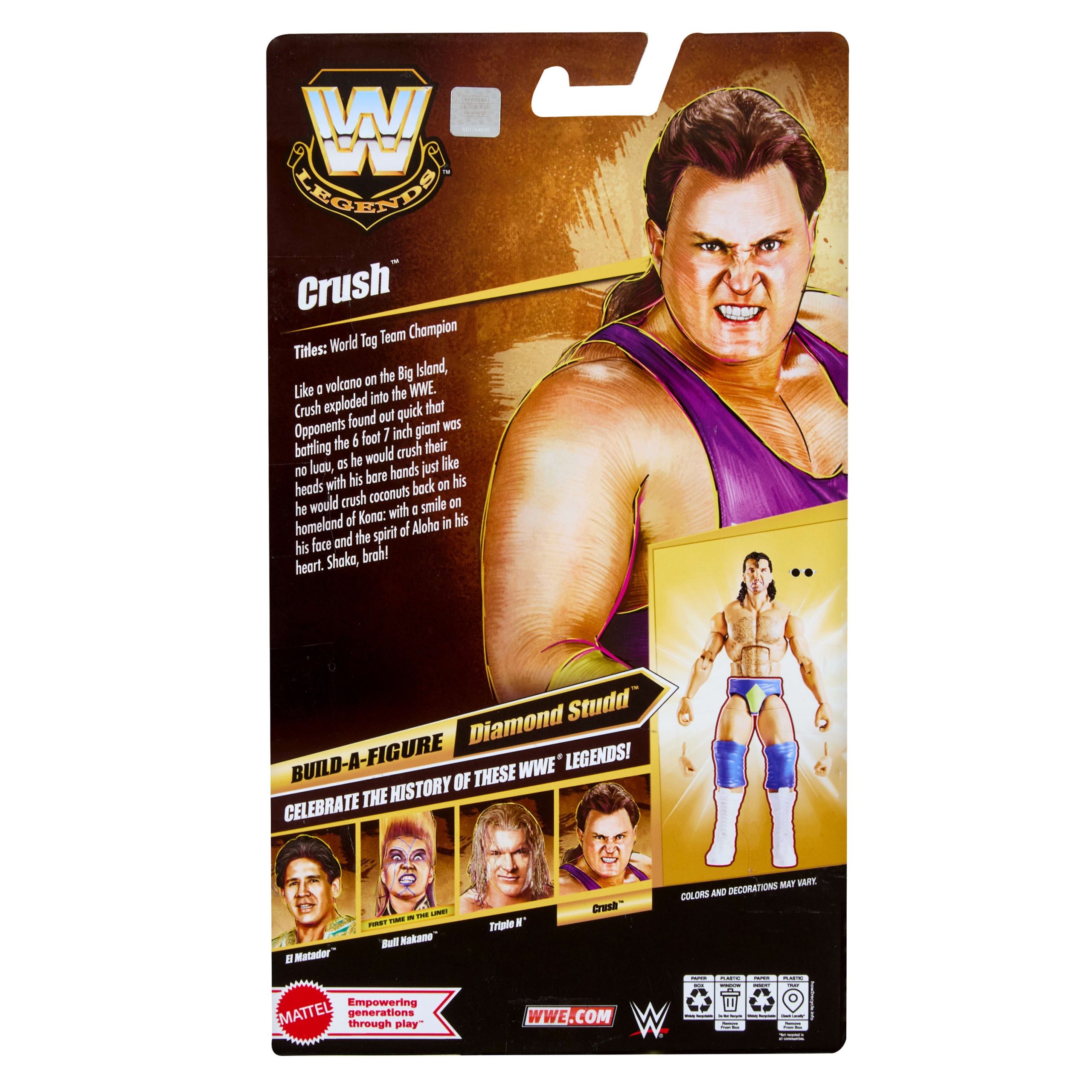 WWE Elite Legends Kona Crush Action Figure & Accessories. Series 31 6-inch Set - Image 6