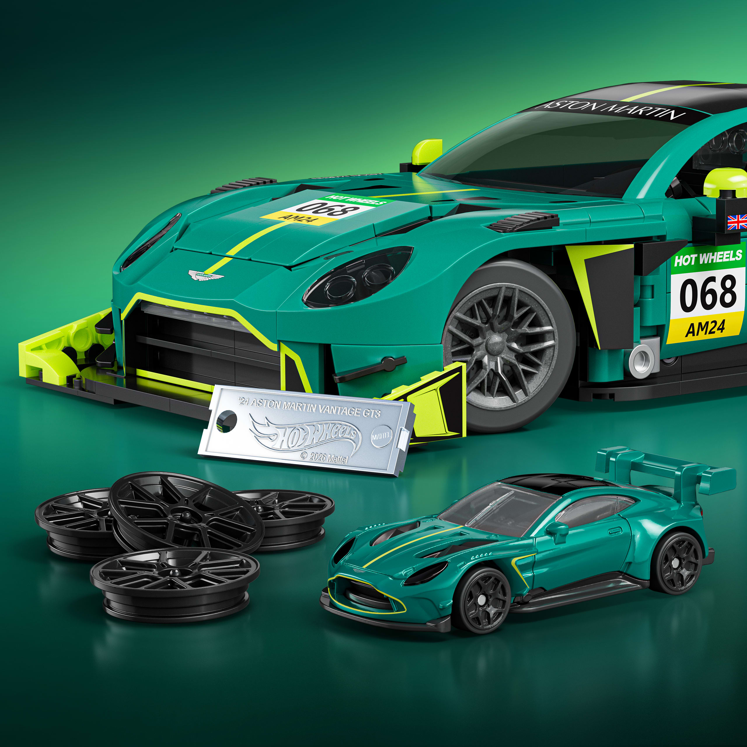 Mattel Brick Shop Hot Wheels Juguete de Construcci??n '24 Aston Martin Vantage GT3 - Image 5